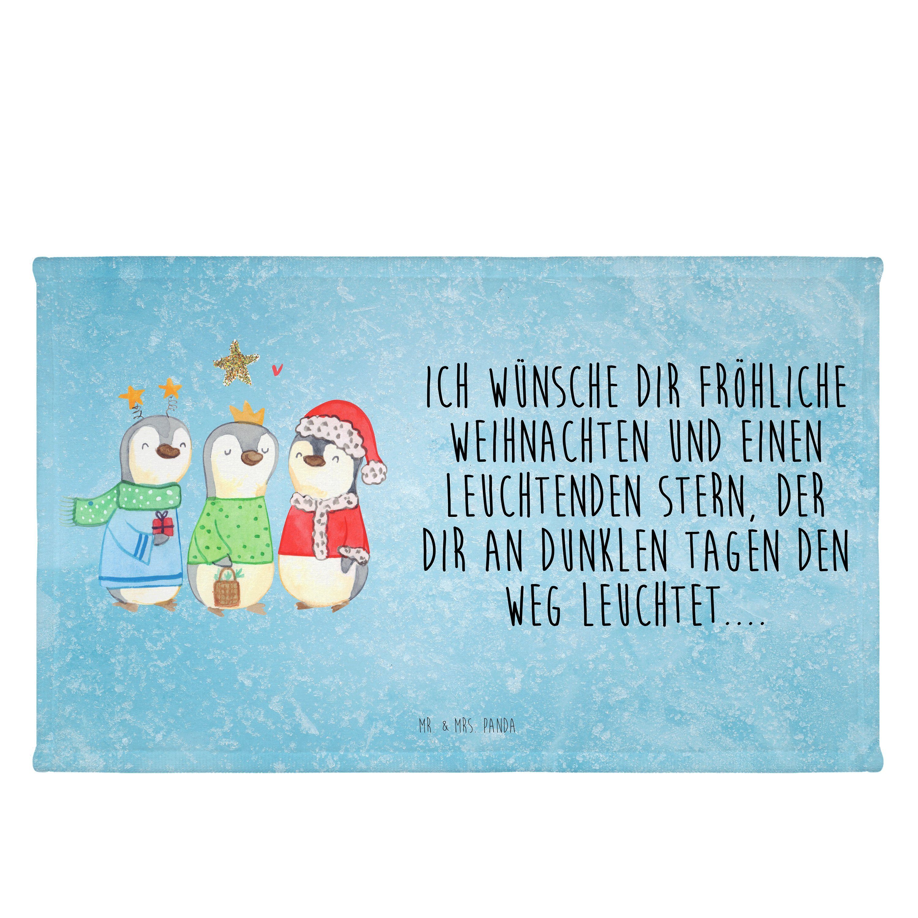 Mr. & Mrs. Panda Handtuch Winterzeit Heilige drei Könige - Eisblau - Geschenk, Kinder Handtuch, (1-St)
