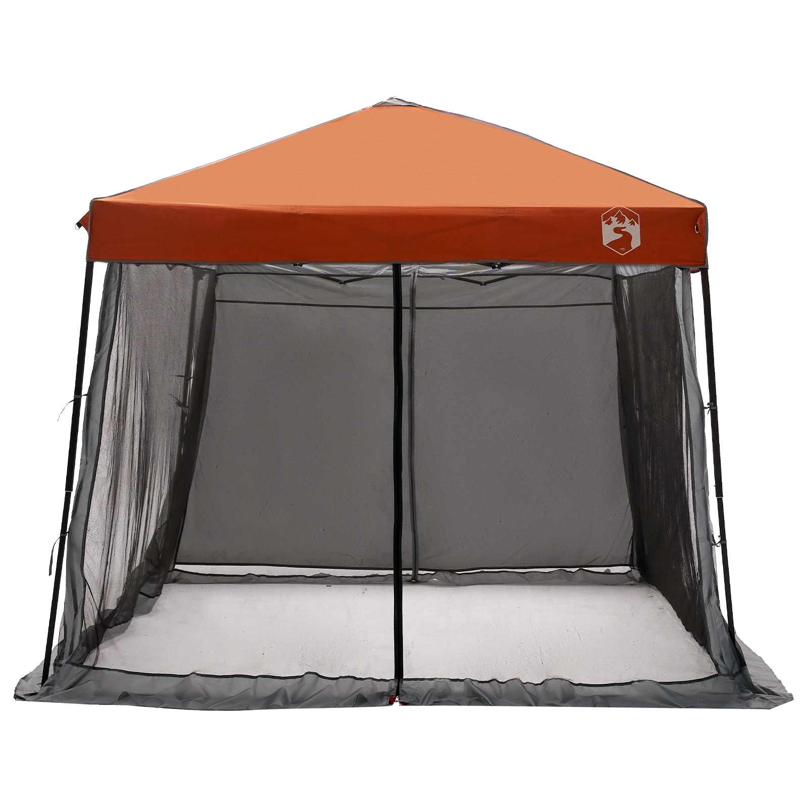 vidaXL Kuppelzelt Camping-Zelt-Set 2 pcs Grau und Orange Taffeta und Stoff, (2 tlg)