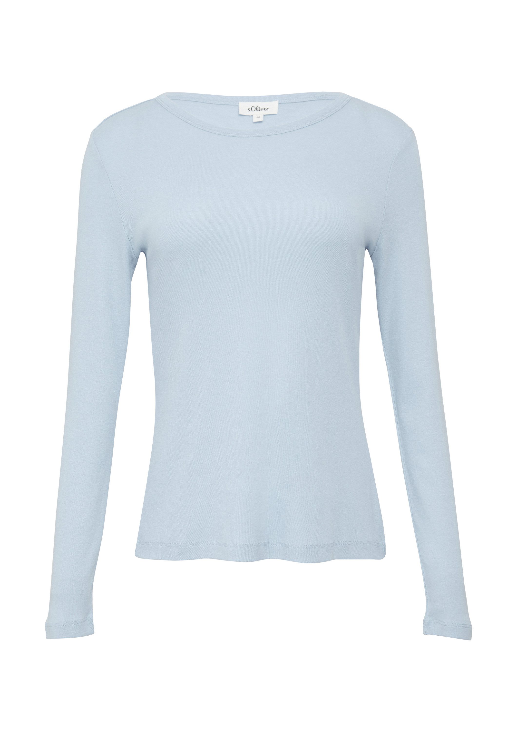s.Oliver Langarmshirt T-Shirt Baumwoll-Longsleeve im Slim günstig online kaufen
