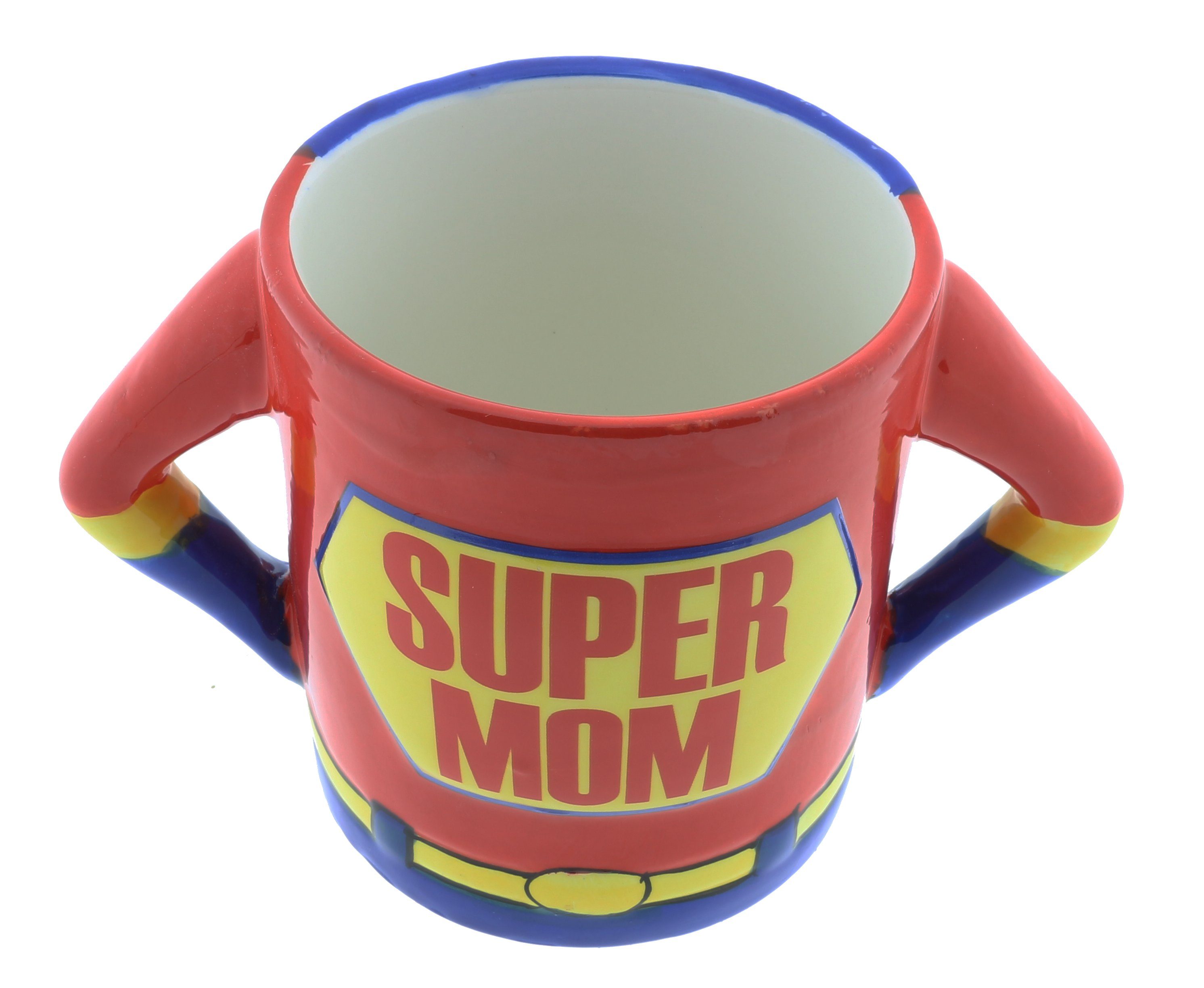 Hebgen 500ml Steingut Tasse Becher "Super aus Trading Mom"