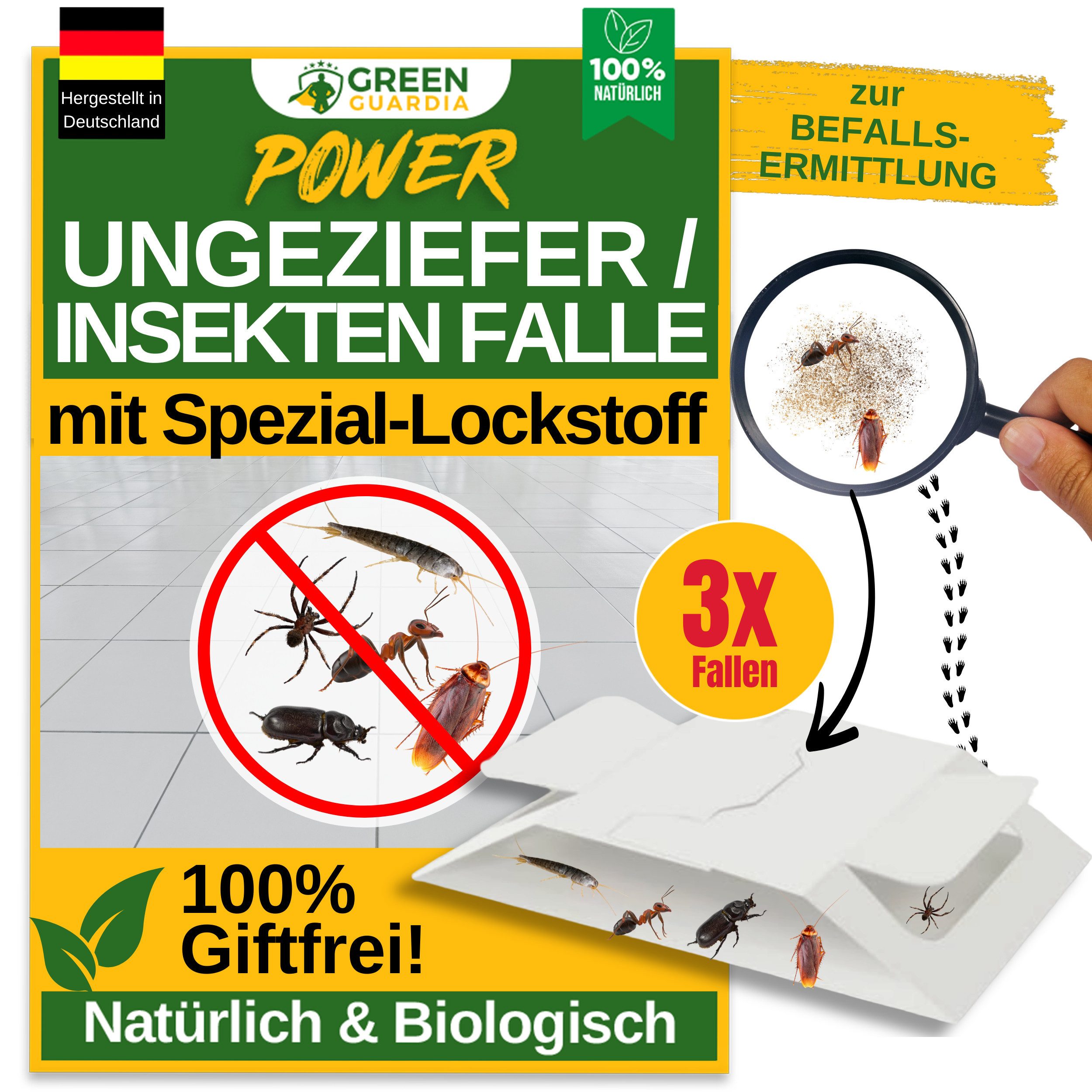 Insektenfalle Ungeziefer/Insekten Falle mit Spezial-Lockstoff - insektizidfrei