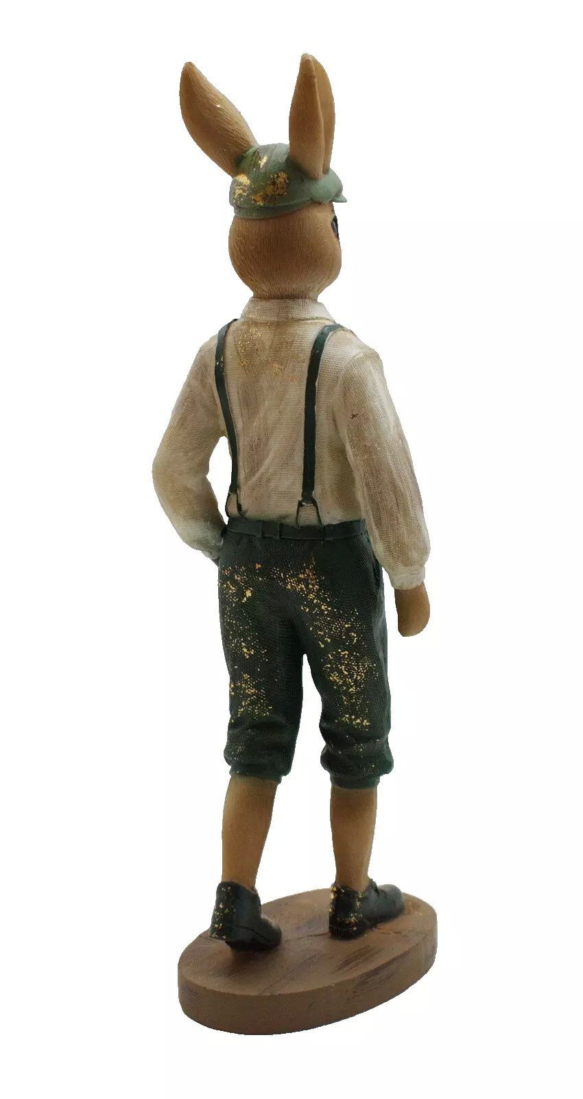 Kaufhaus le petit Osterhase Deko Hase Mann Oster Tier Kaninchen Figur Ei Osterei Skulptur Objekt, Dekofigur Dekoskulptur Osterfigur aus Polyresin (Kunststein)