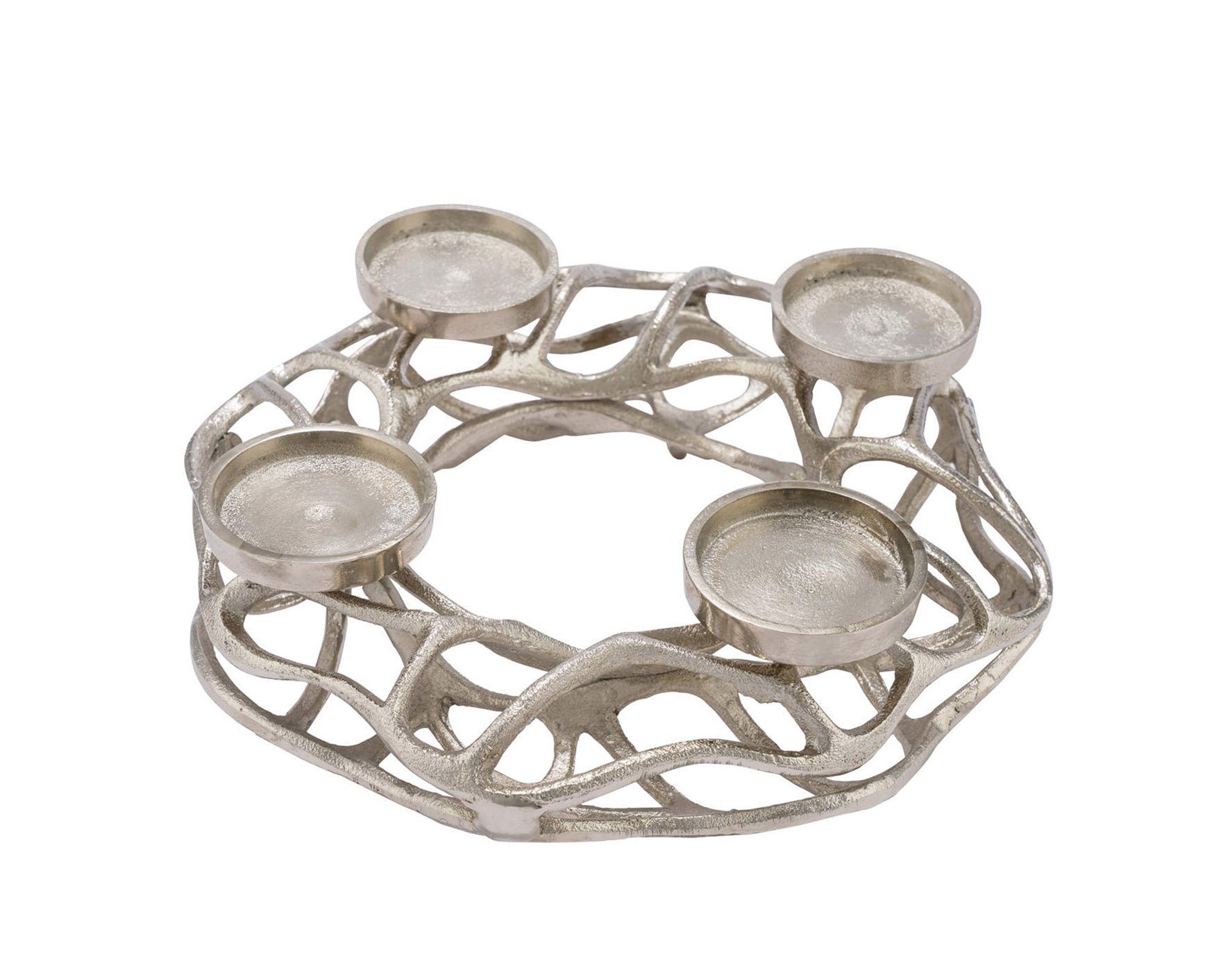 Spetebo Adventsleuchter Alu Adventskranz für 4 Stumpenkerzen - 28 cm (Stück günstig online kaufen