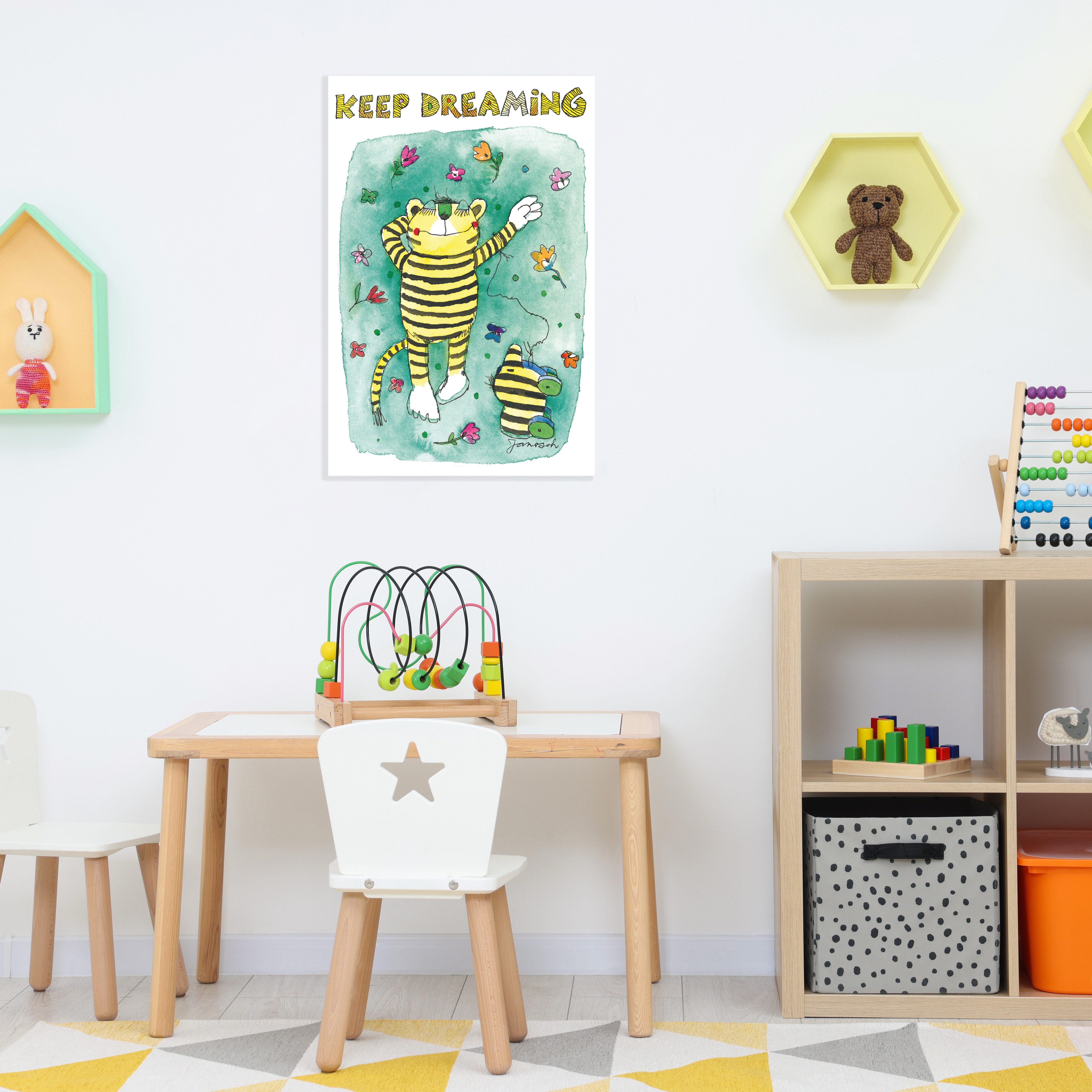 LuckyLinde Wanddekoobjekt Der kleine Tiger und seine Tigerente (1 St), Exklusive JANOSCH Kindermotive, Stahlschild
