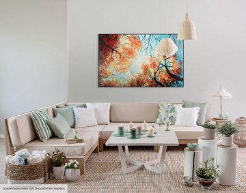 KUNSTLOFT Gemälde Tanz der Baumkronen 120x75 cm, Leinwandbild 100% HANDGEMALT Wandbild Wohnzimmer