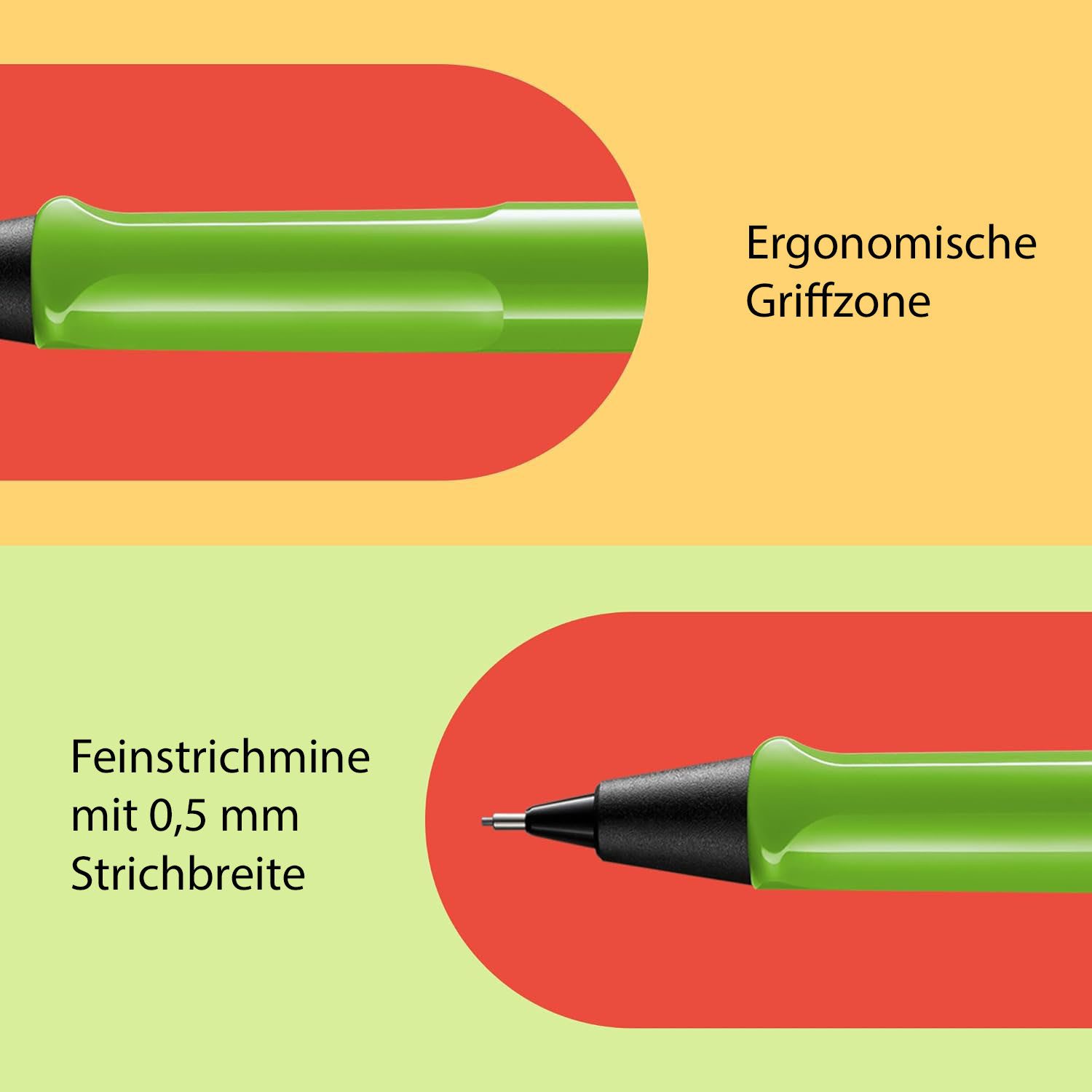 LAMY Druckbleistift LAMY Druckbleistift Safari GRÜN mit Mine 0,5mm und Radiergummi