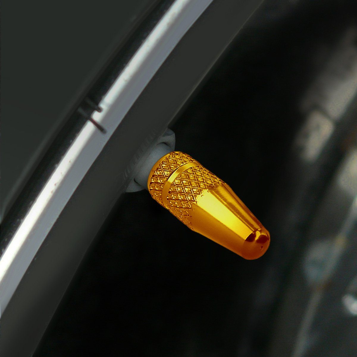 kwmobile Ventilkappe 5x Fahrrad Ventilkappen Abdeckung, (5-St), Sclaverandventil Metall Kappen - Mountainbike Rad Ventildeckel