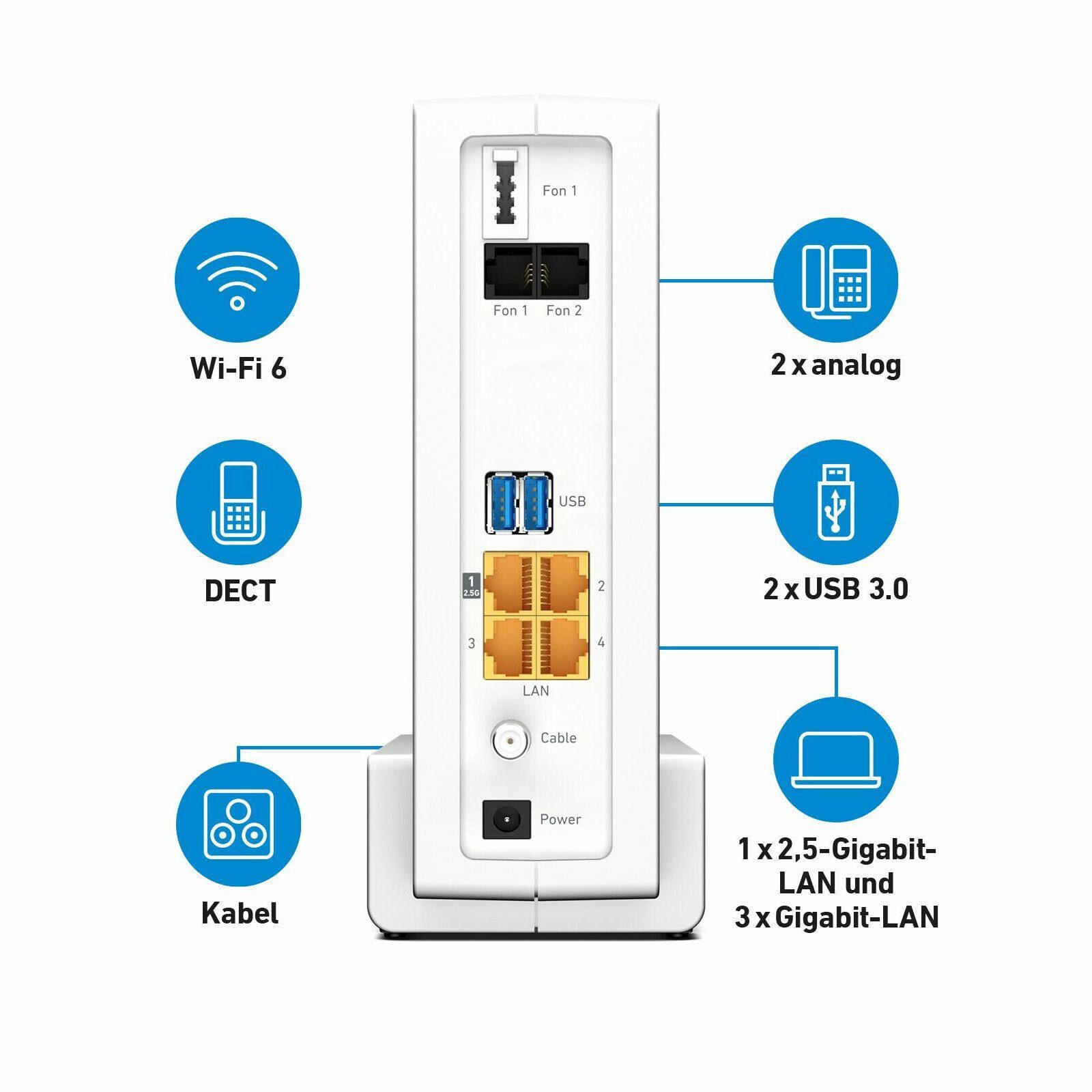 Fritz! FRITZ!Box 6690 Cable, Mesh Router, WLAN-Router
