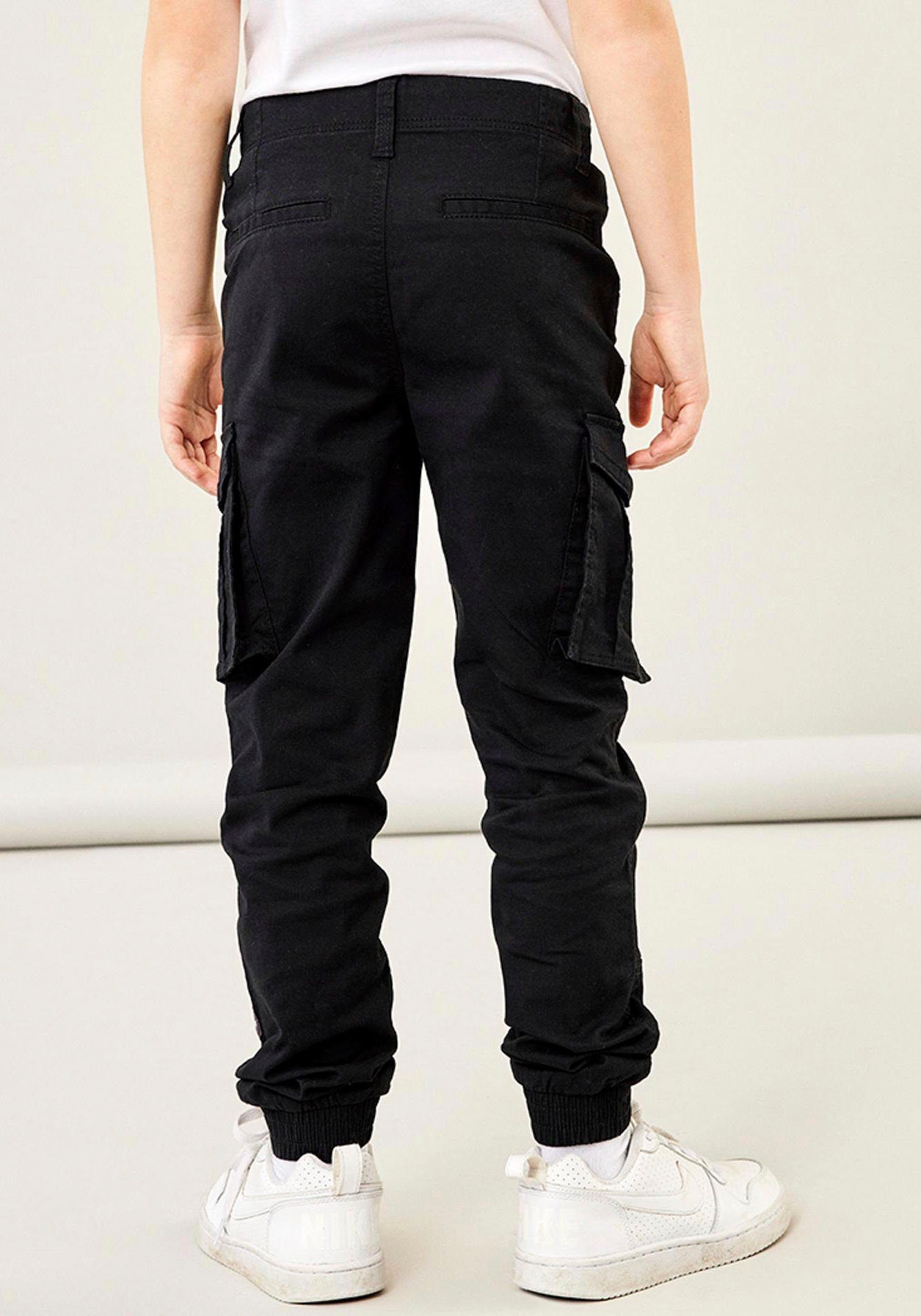 Name It Cargohose NKMRYAN – für Jungen mit verstellbarem Bund und Stretchkomfort unifarben, casual, regular fit, Twill