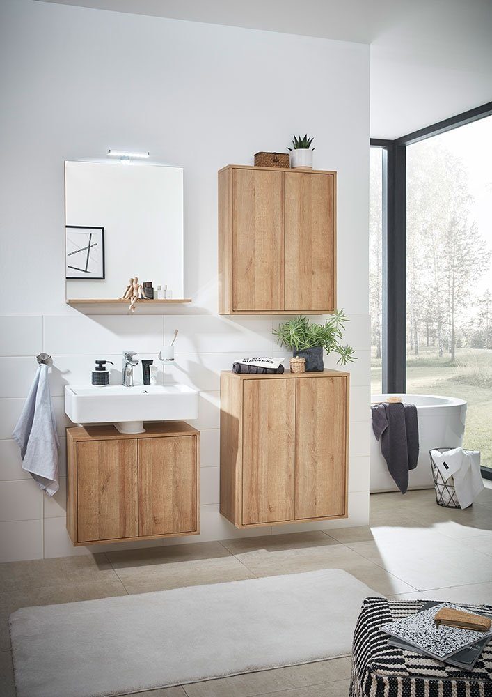 FACKELMANN Hängeschrank Finn Doppel-Hängeschrank 60cm - Ast-eiche – Bild 4 von 4