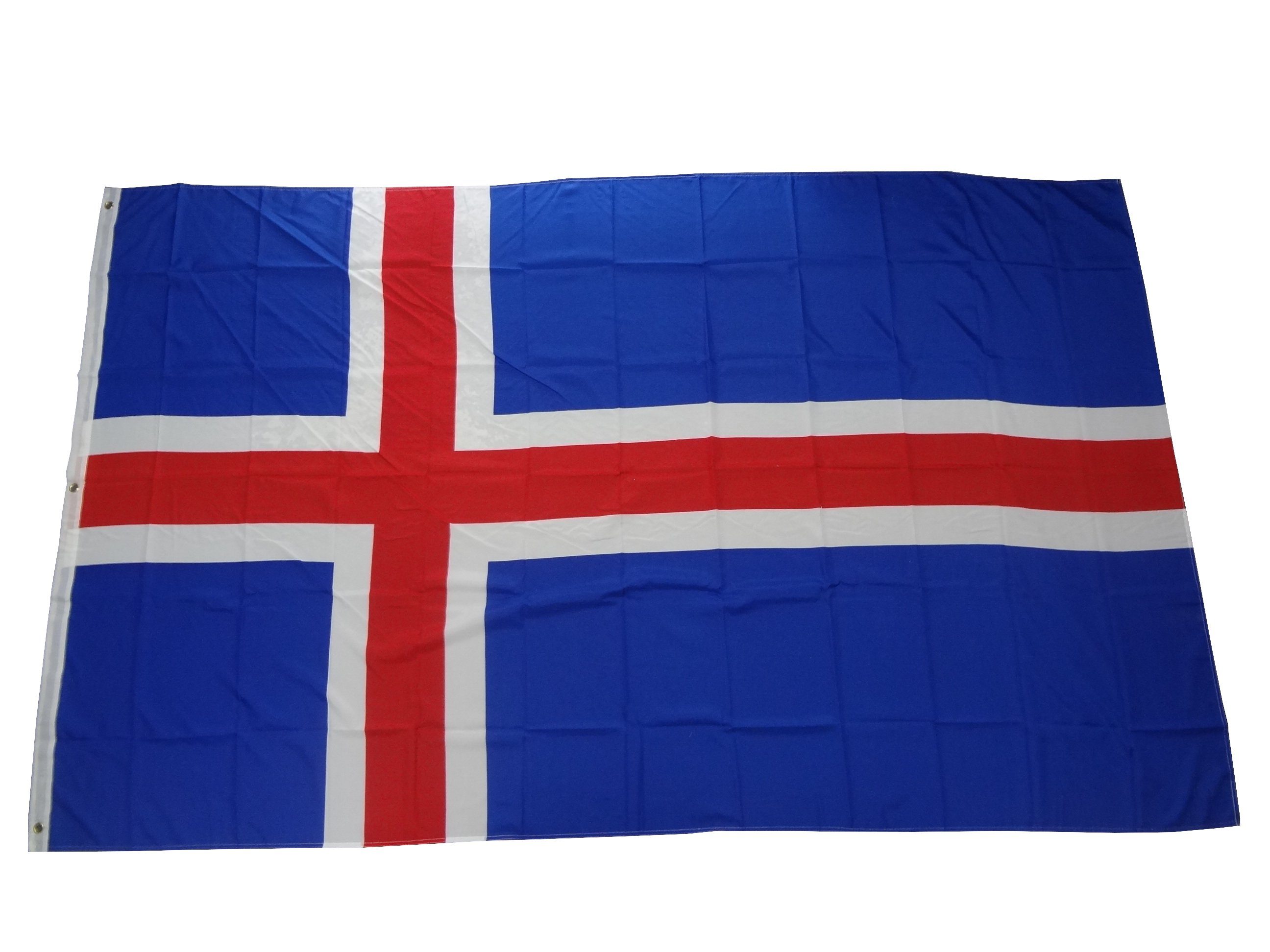 trends4cents Flagge XXL Flagge Fahne mit 3 Messingösen in 250 x 150 cm (Island), für Fahnenmaste