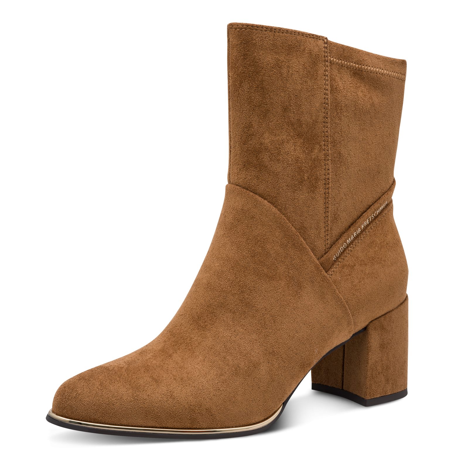 MARCO TOZZI by GMK Stiefelette Blockabsatz, Cowboystiefelette mit praktischem Innenreißverschluss