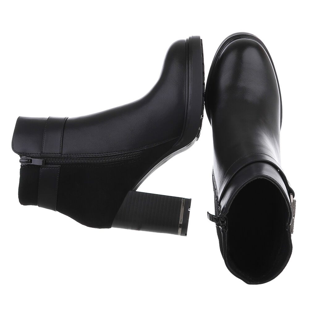 Ital-Design Eleganter Ankle Boot mit Blockabsatz und Schnalle High-Heel-Sti günstig online kaufen