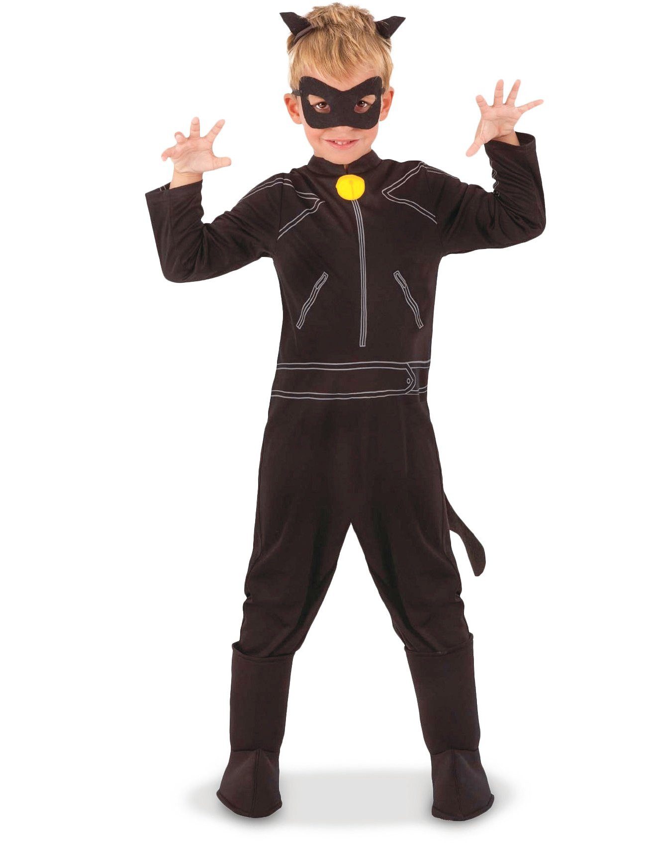 Kostüm Cat Noir-Kostüm für Kinder Miraculous-Lizenzkostüm schwarz