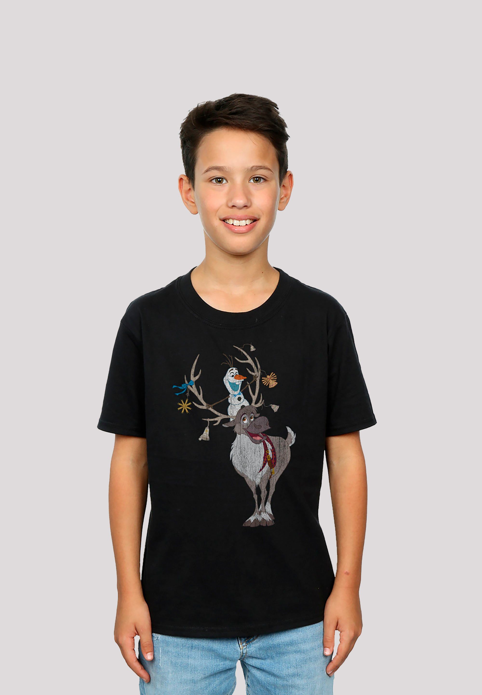 F4NT4STIC T-Shirt Disney Frozen Sven und Olaf Christmas Print schwarz