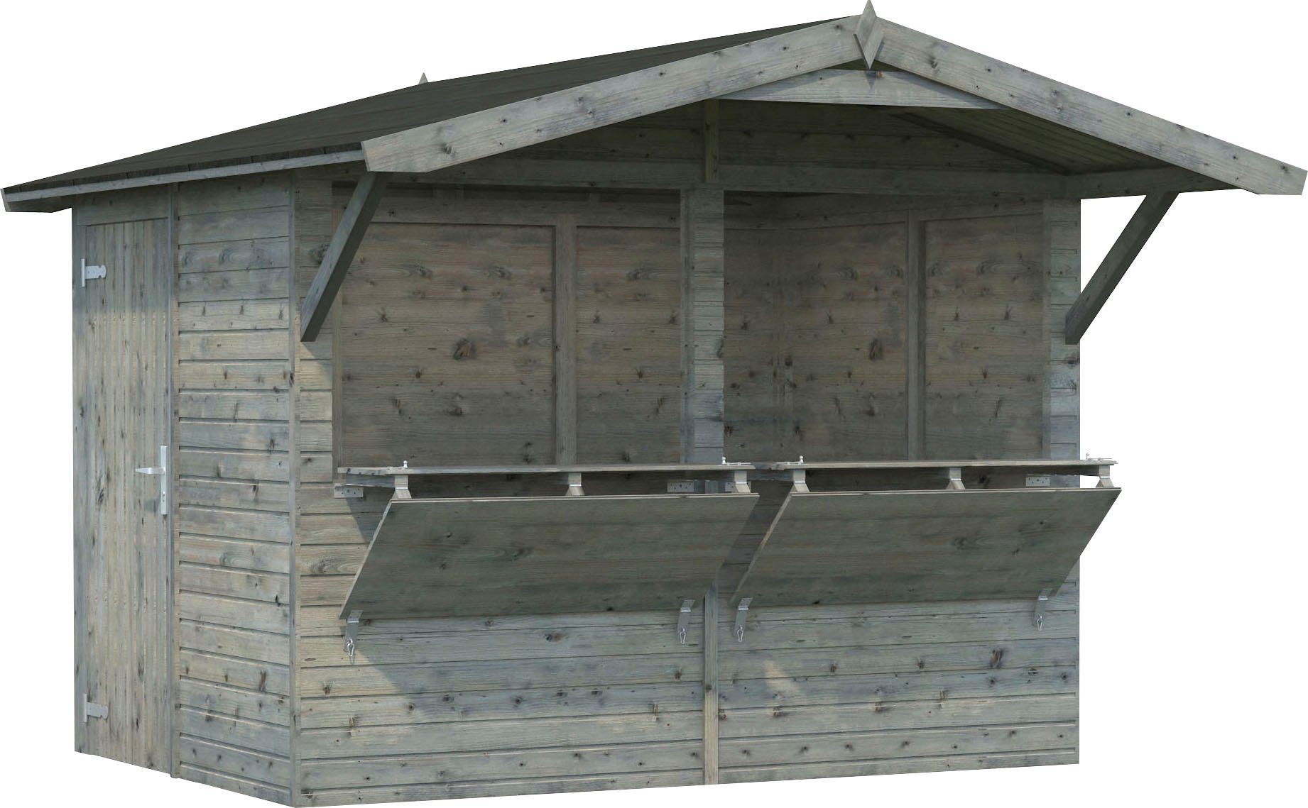 Palmako Gerätehaus Marktstand Stella, BxT: 311x267 cm, grau