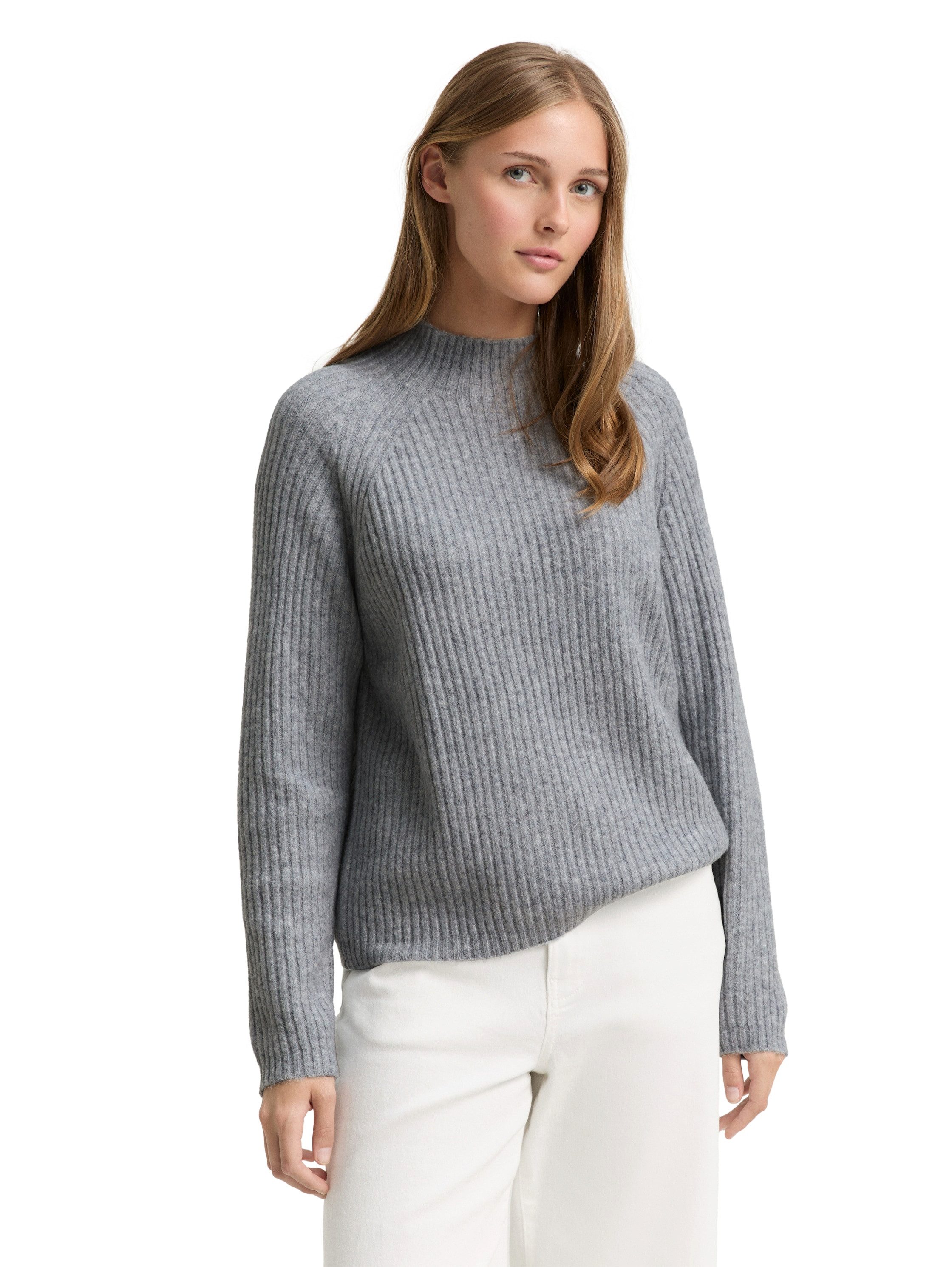 TOM TAILOR Denim Strickpullover mit Stehkragen günstig online kaufen
