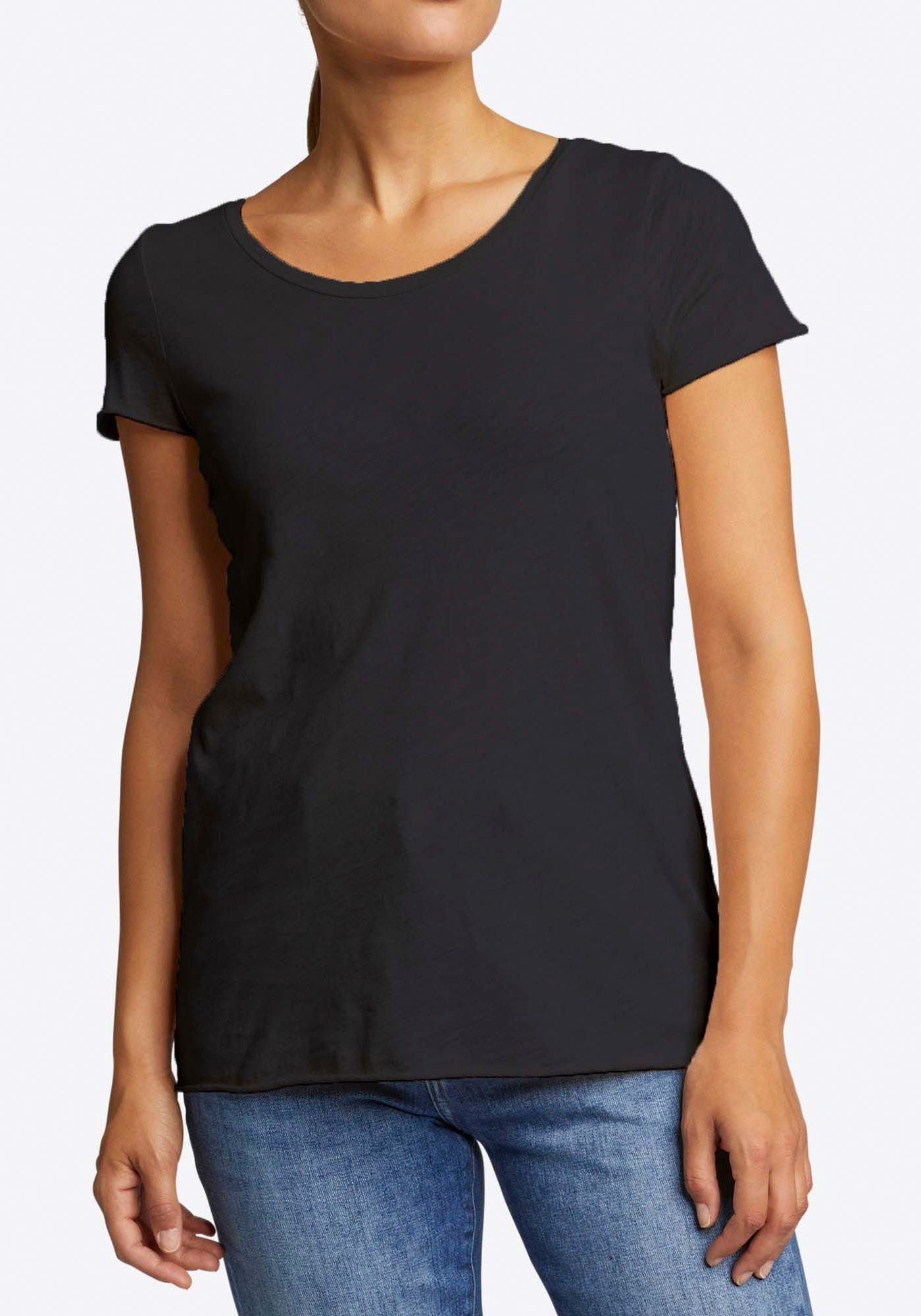 Rich & Royal T-Shirt in femininer Basic-Form black