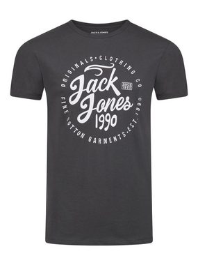 Jack & Jones T-Shirt Herren Logoprintshirt JJLINO Regualar Fit (4-tlg) Kurzarm Tee Shirt mit Rundhalsausschnitt aus 100% Baumwolle