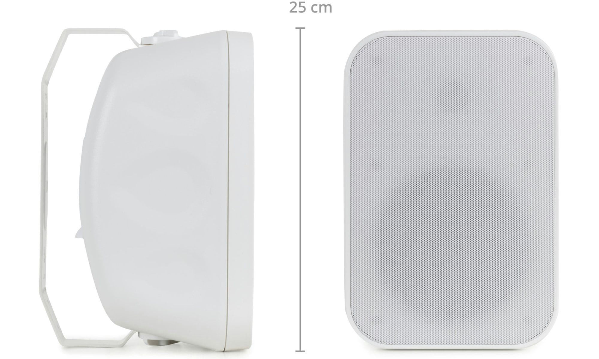 McGrey OLS-5251WH Outdoor-Lautsprecher 50 Watt Weiß mit Bluetooth Set Außenlautsprecher (N/A, 50 W, Eleganter Allwetter-Lautsprecher mit voluminösem Klang)