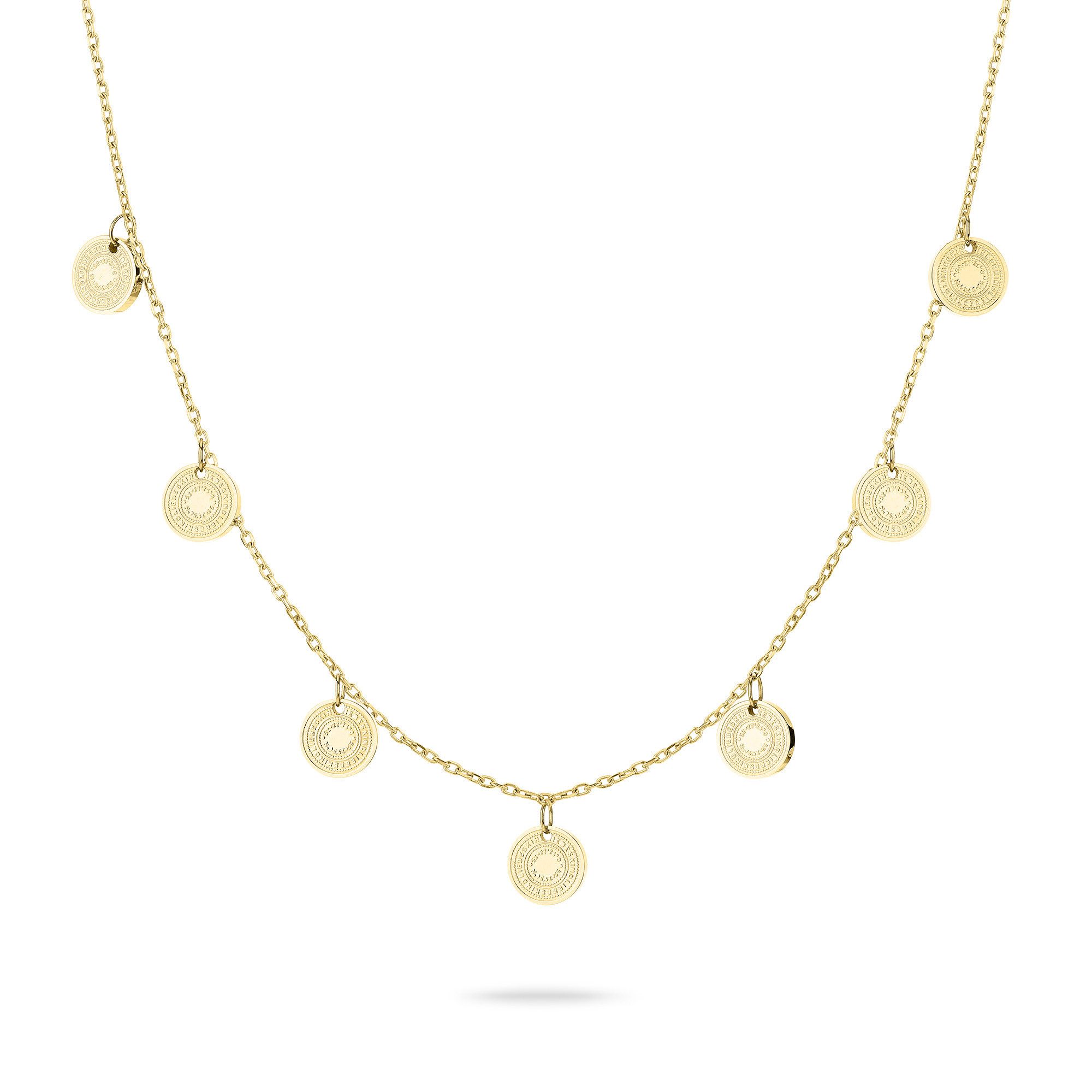 Kette mit Anhänger Vintage Coins Edelstahl