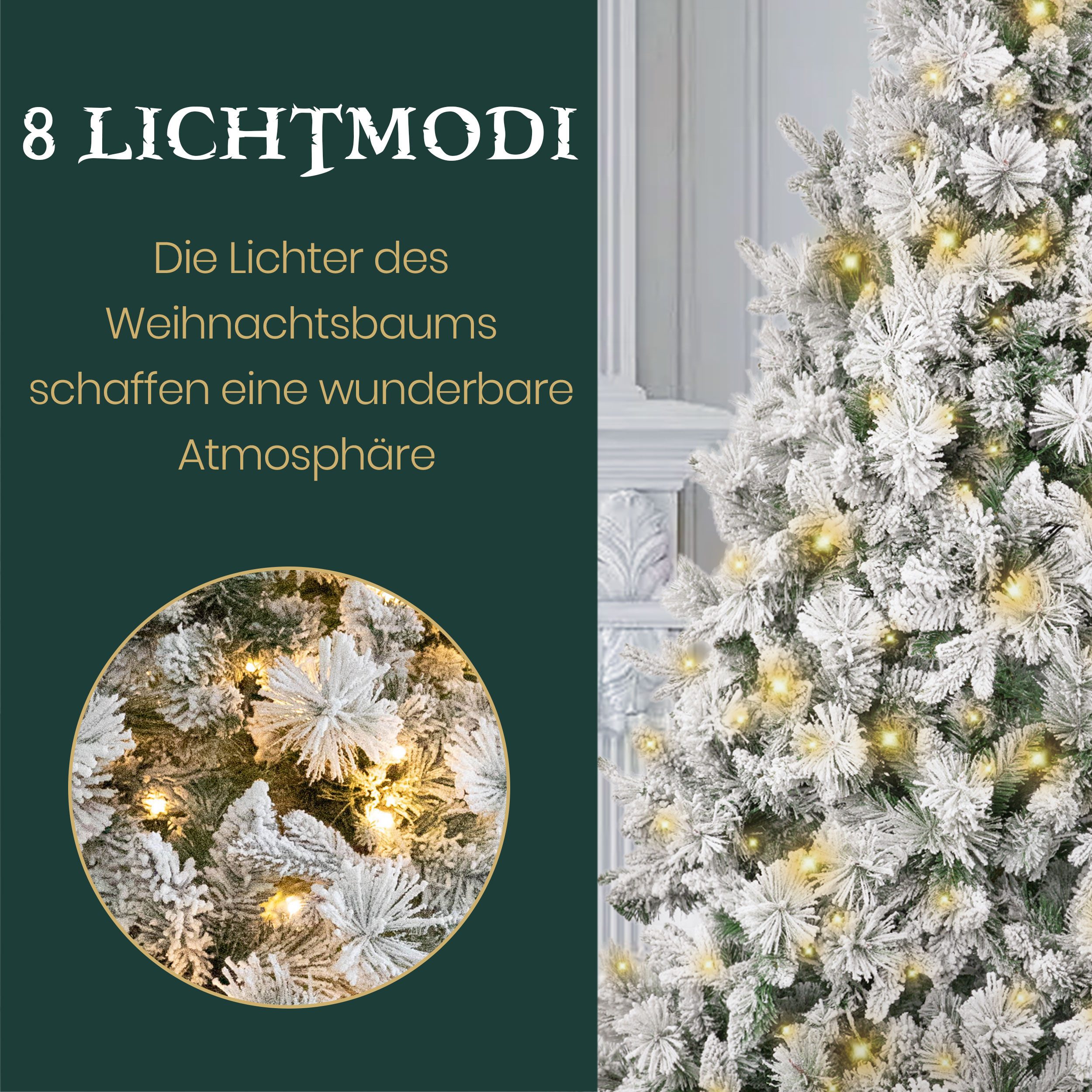 Vankel Künstlicher Weihnachtsbaum Tannenbaum mit beleuchtung, LED Christbau günstig online kaufen