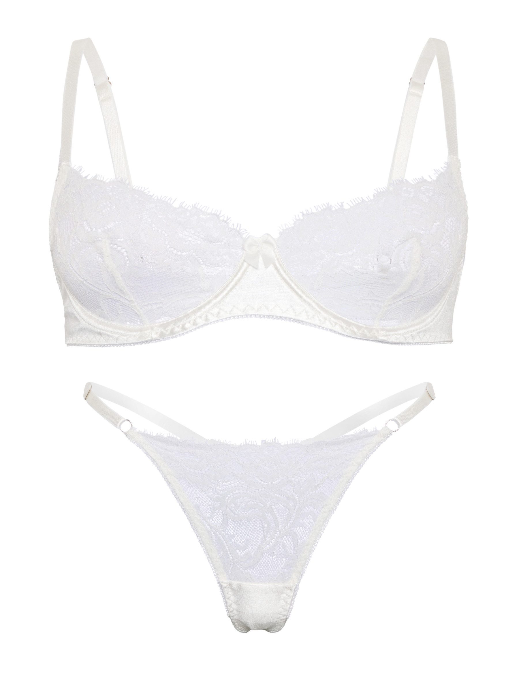 Elegant Love Set: Bügel-BH Sexy Dessous-Set – Sinnliche Reizwäsche mit BH und String aus Spitze (Set, 2-tlg., mit Tanga) Lingerie-Set – Reizvolle Wäsche – Bild 2 von 5
