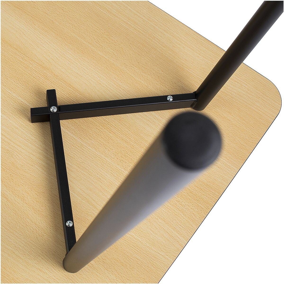 PAPERFLOW Schreibtisch mit A-Fuß schwarzem Gestell Office, Micro rechteckig, weiß