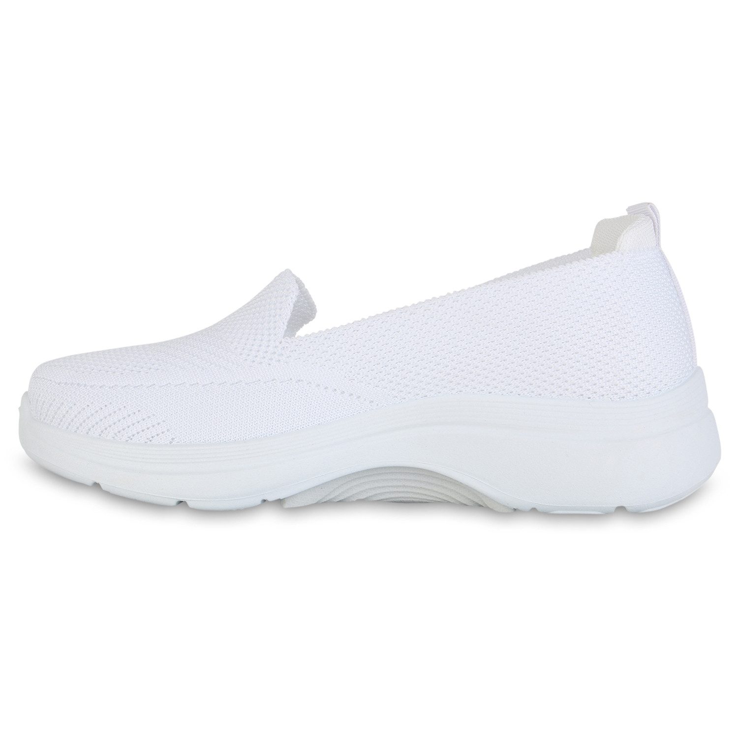 VAN HILL 841624 Laufschuh Damen Slip Ons Sportschuhe Sportliche Strick Profil-Sohle