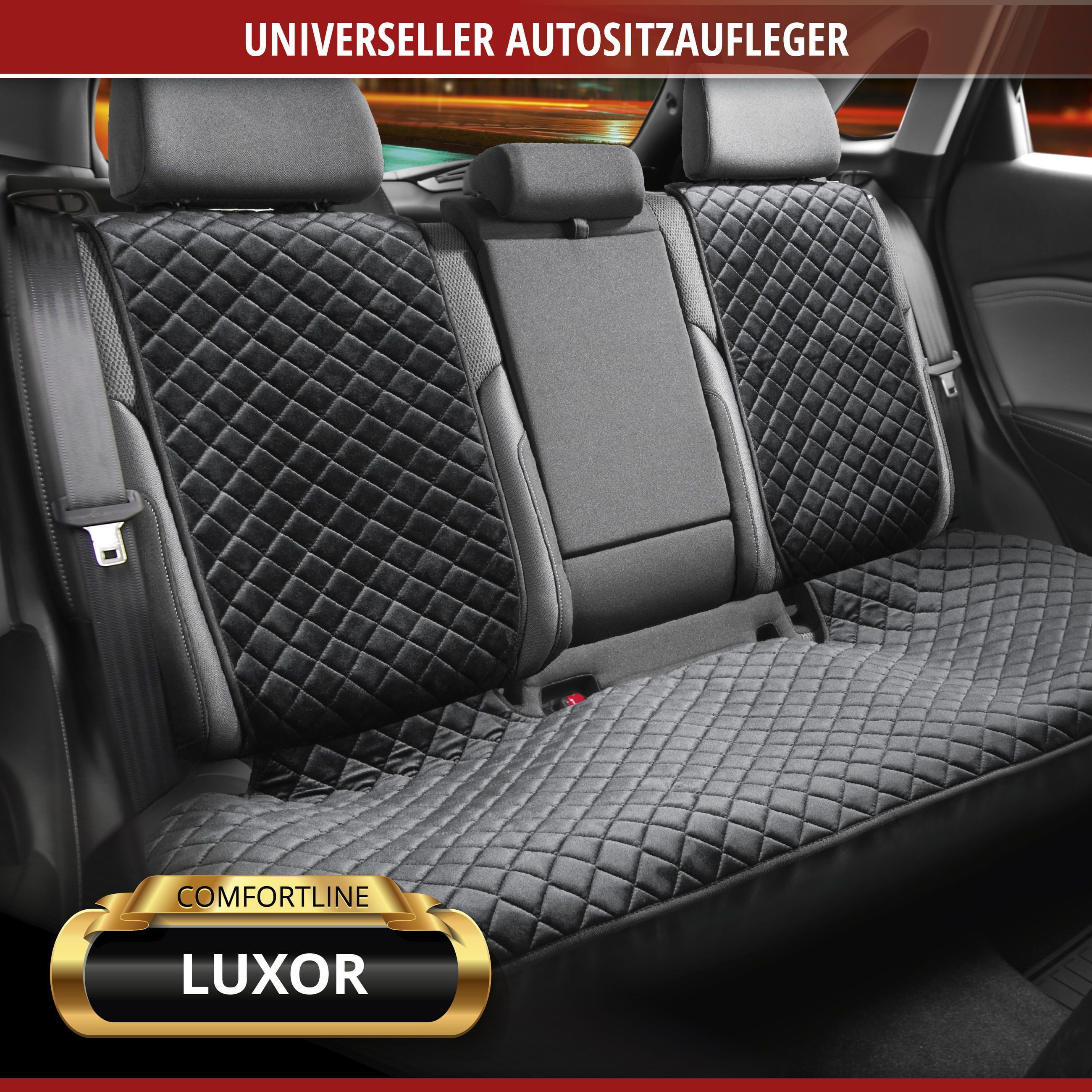 WALSER Autositzauflage Sitzaufleger Comfortline Luxor, 1 Set, 0-tlg.