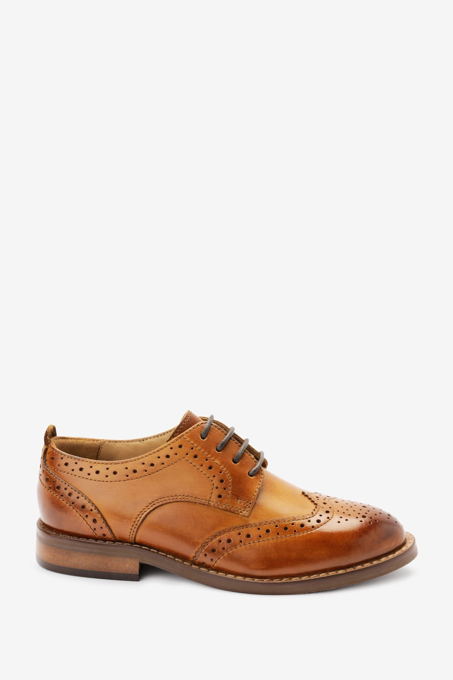 Tan Next Slipper Brown (1-tlg) Brogue Lederschuhe