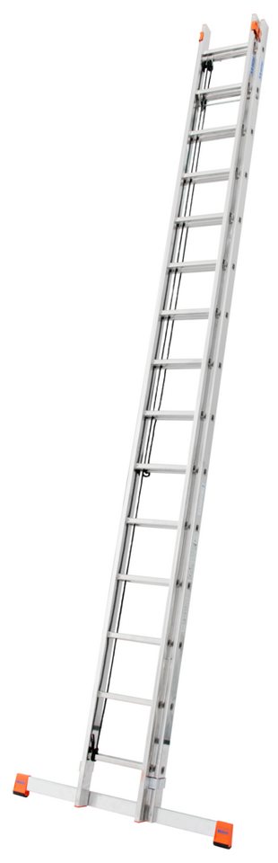 Thumbnail - KRAUSE Schiebeleiter Seilzugleiter Robilo, Alu, 2x15 Sprossen, Arbeitshöhe ca. 832 cm