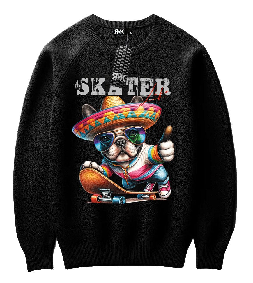 RMK Rundhalspullover Herren Pullover Langarmshirt Sweatshirt Pulli Oversize günstig online kaufen