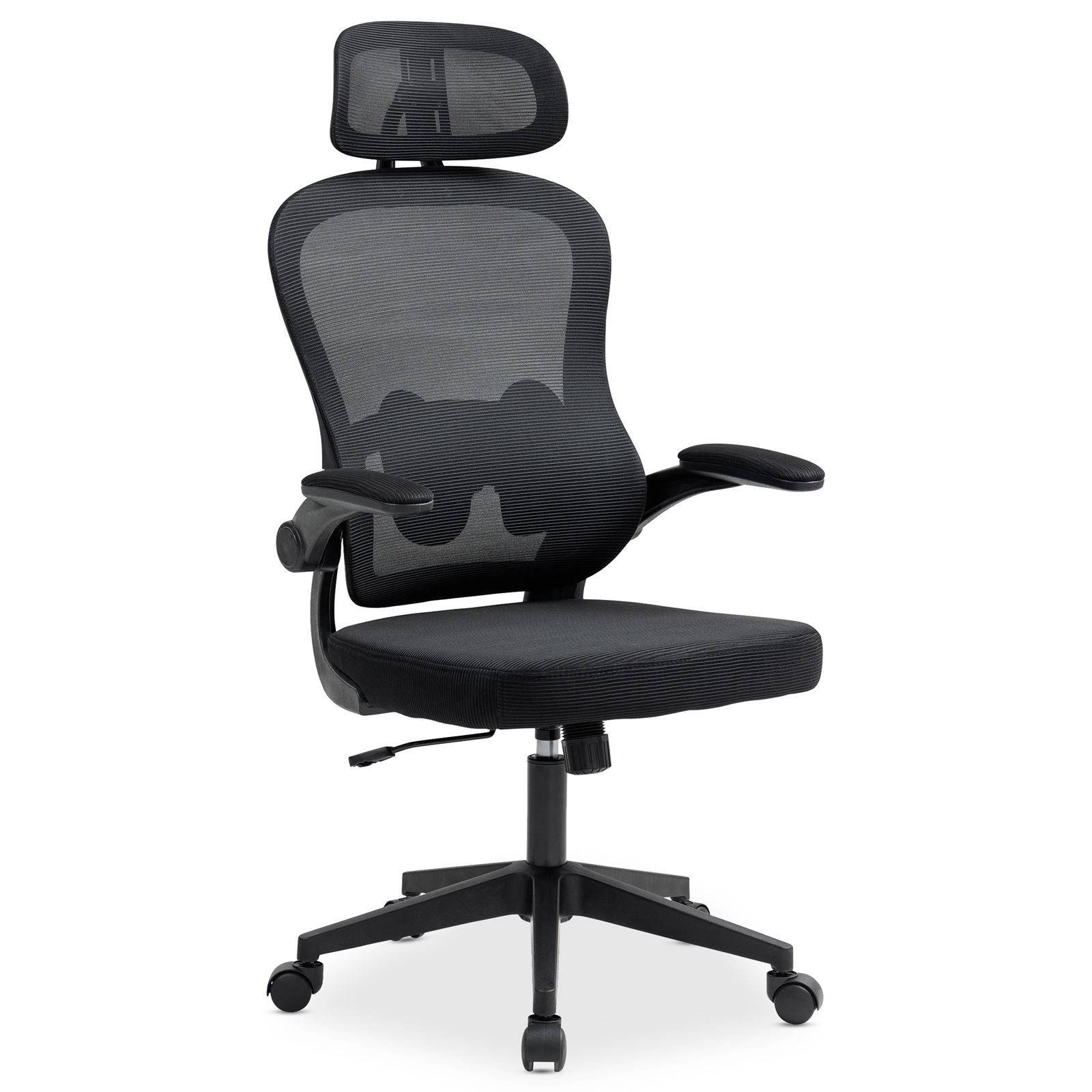 IDIMEX Drehstuhl JOBURG, Ergonomischer Netzrücken mit Lendenstütze – schwar günstig online kaufen