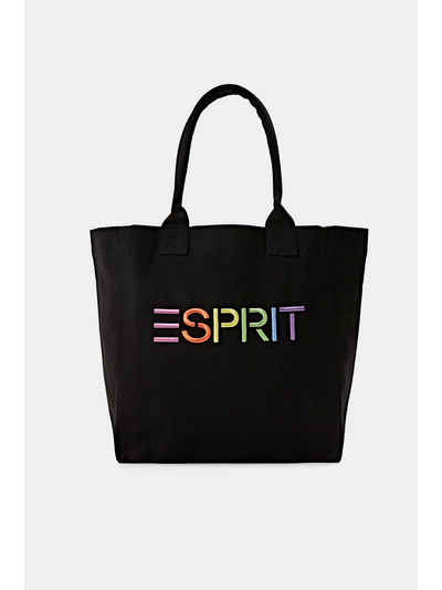 Esprit Schultertasche »Canvas-Tasche mit Logo-Stickerei«