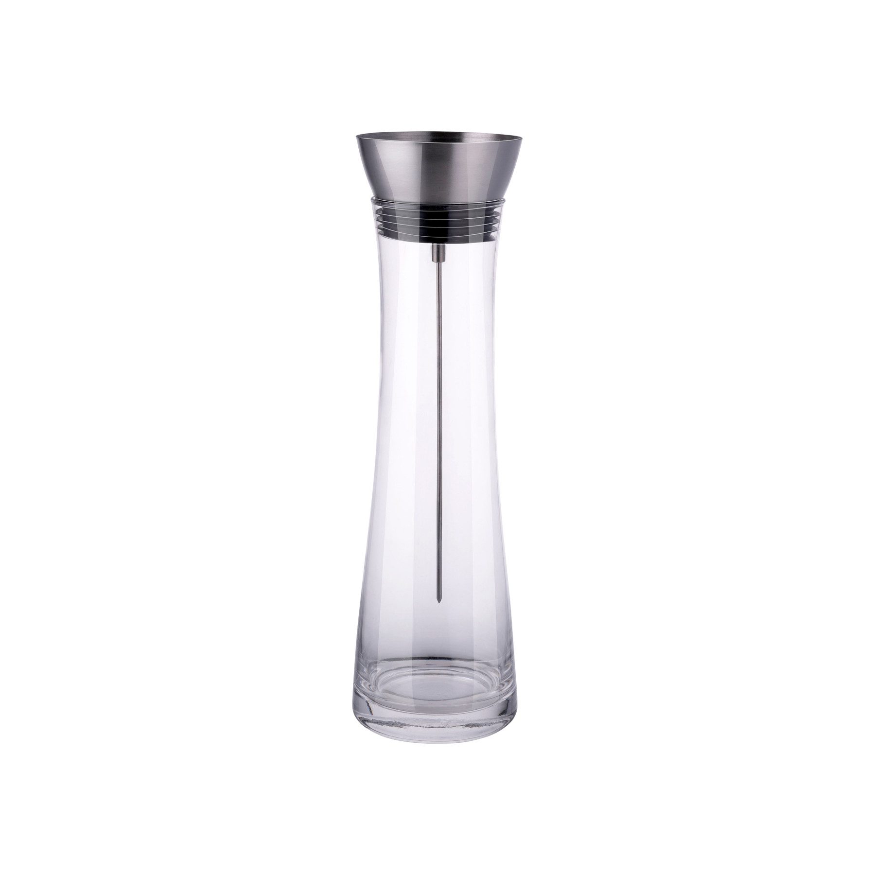 Alpina Wasserkaraffe ALPINA Karaffe aus Glas, mit Spieß, 1.1L, Glas & Edelstahl, elegantes