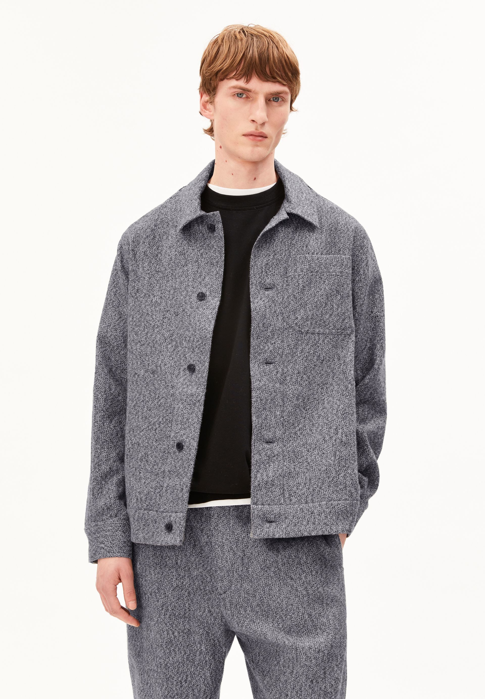 Armedangels Hemdjacke TWEED OVERSHIRT Overshirt aus 100% Bio-Baumwolle Regular Fit