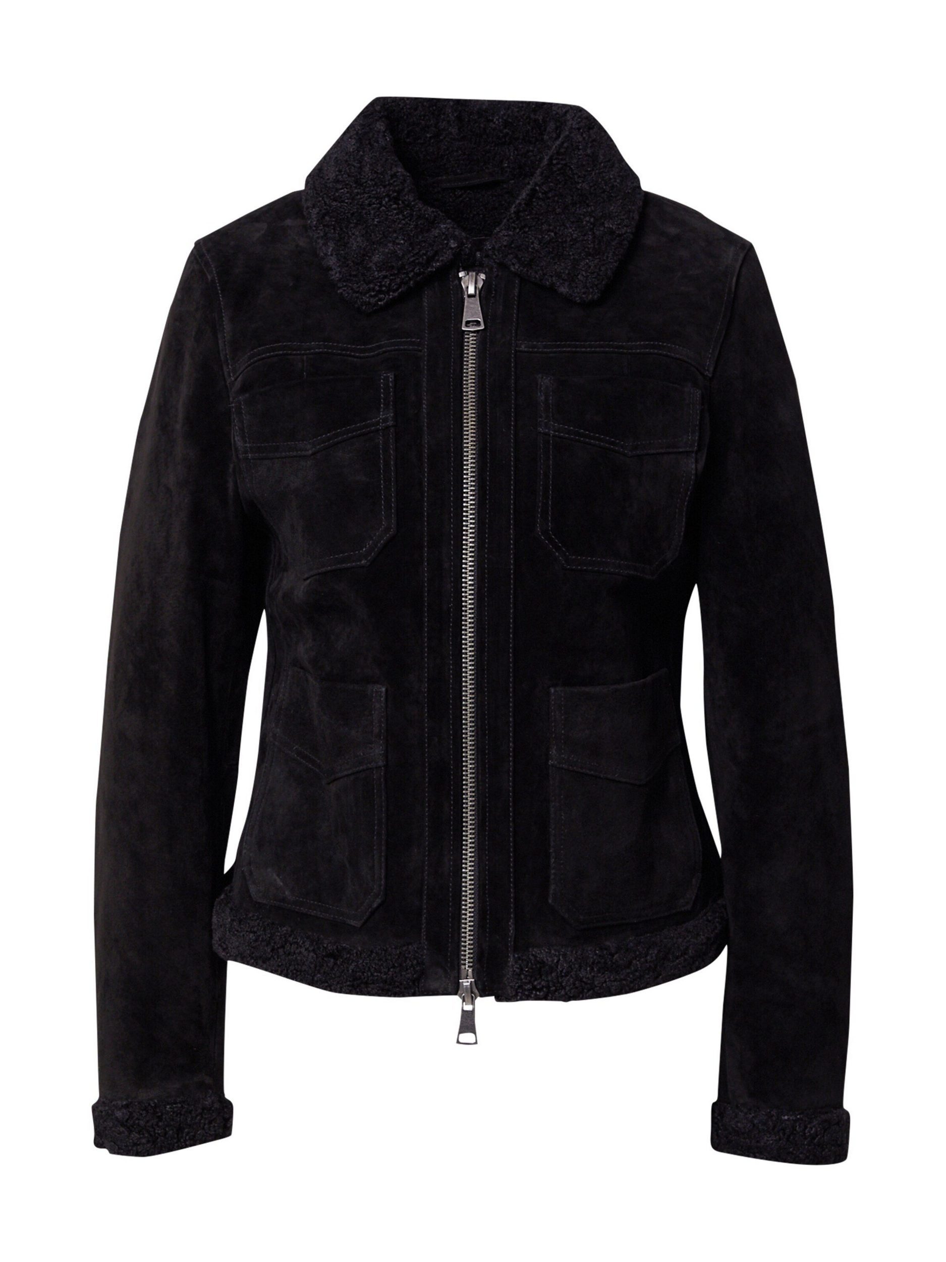 Freaky Nation Lederjacke • Bikerjacke "Day Out!-FN" • Mit Fake Fur-Fütterung