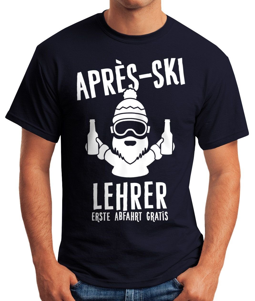 MoonWorks Print-Shirt Après Ski Herren T-Shirt Lehrer Fun-Shirt Moonworks® günstig online kaufen