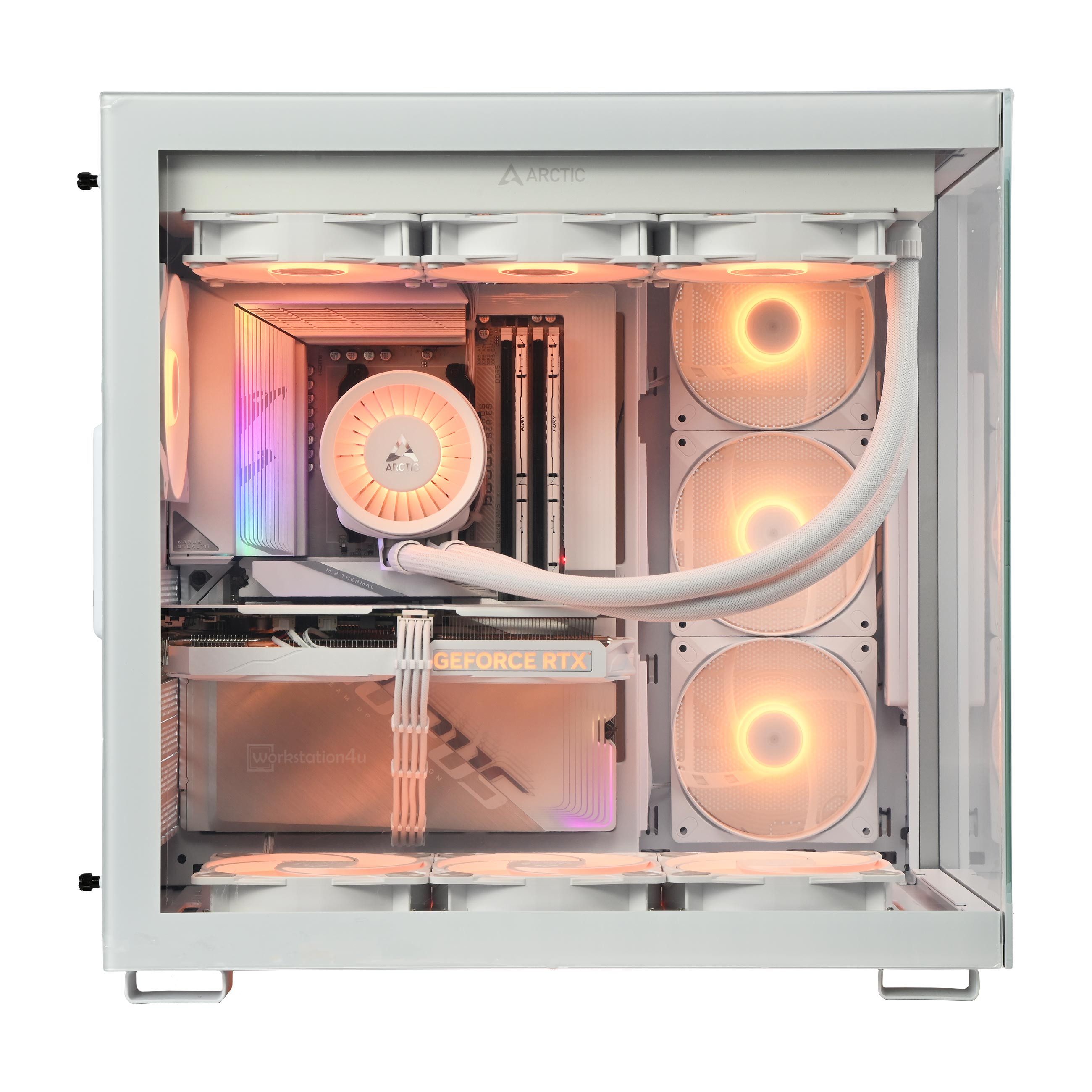 be quiet! Light Base 600 LX White ARGB Gaming-PC (Intel Ultra 7 265K, RTX 5050 8GB, 16 GB RAM, 500 GB SSD, Wasserkühlung)