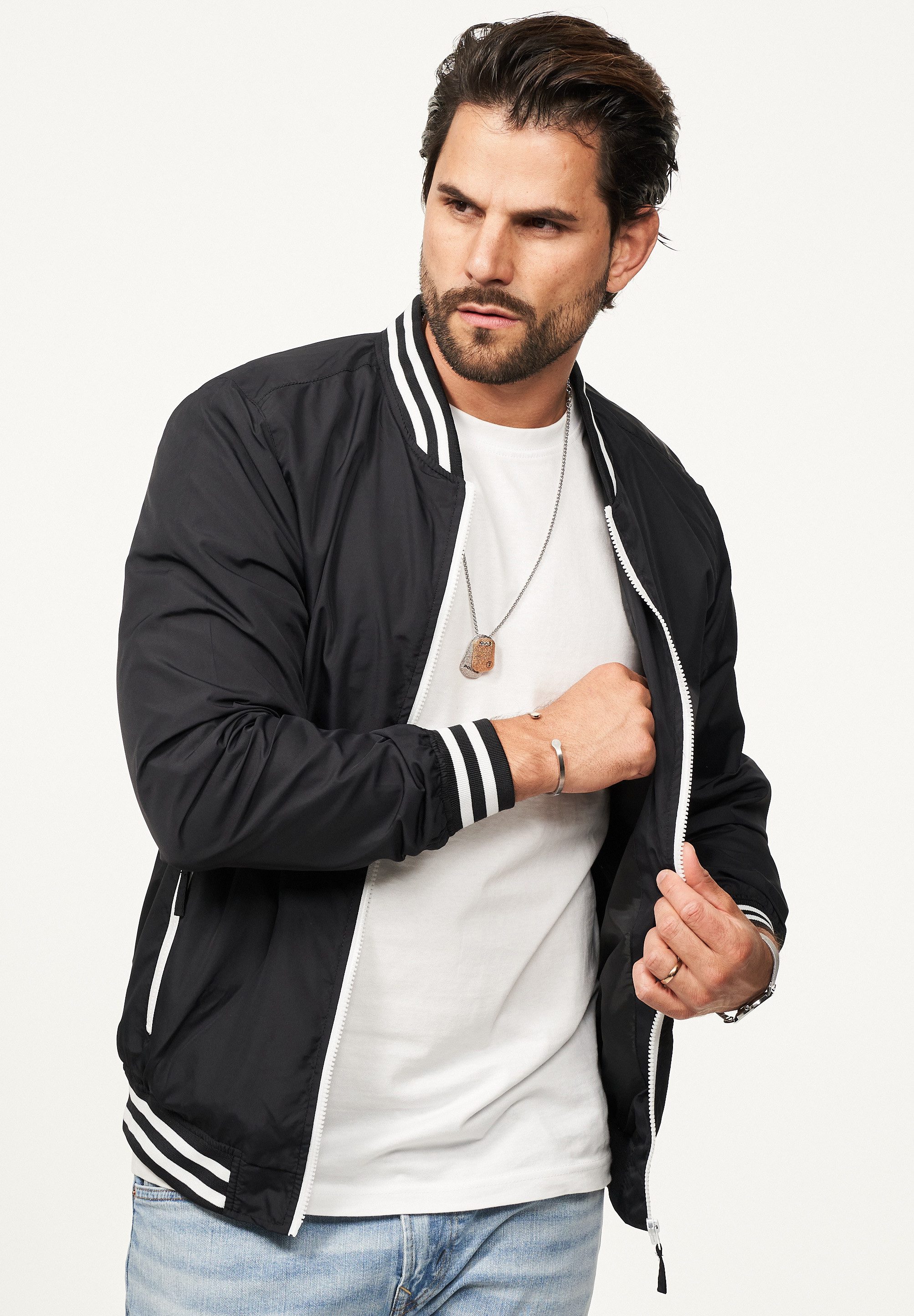 SOULSTAR Blouson mit Baseball-Kragen im College-Stil als leichte Sommerjack günstig online kaufen