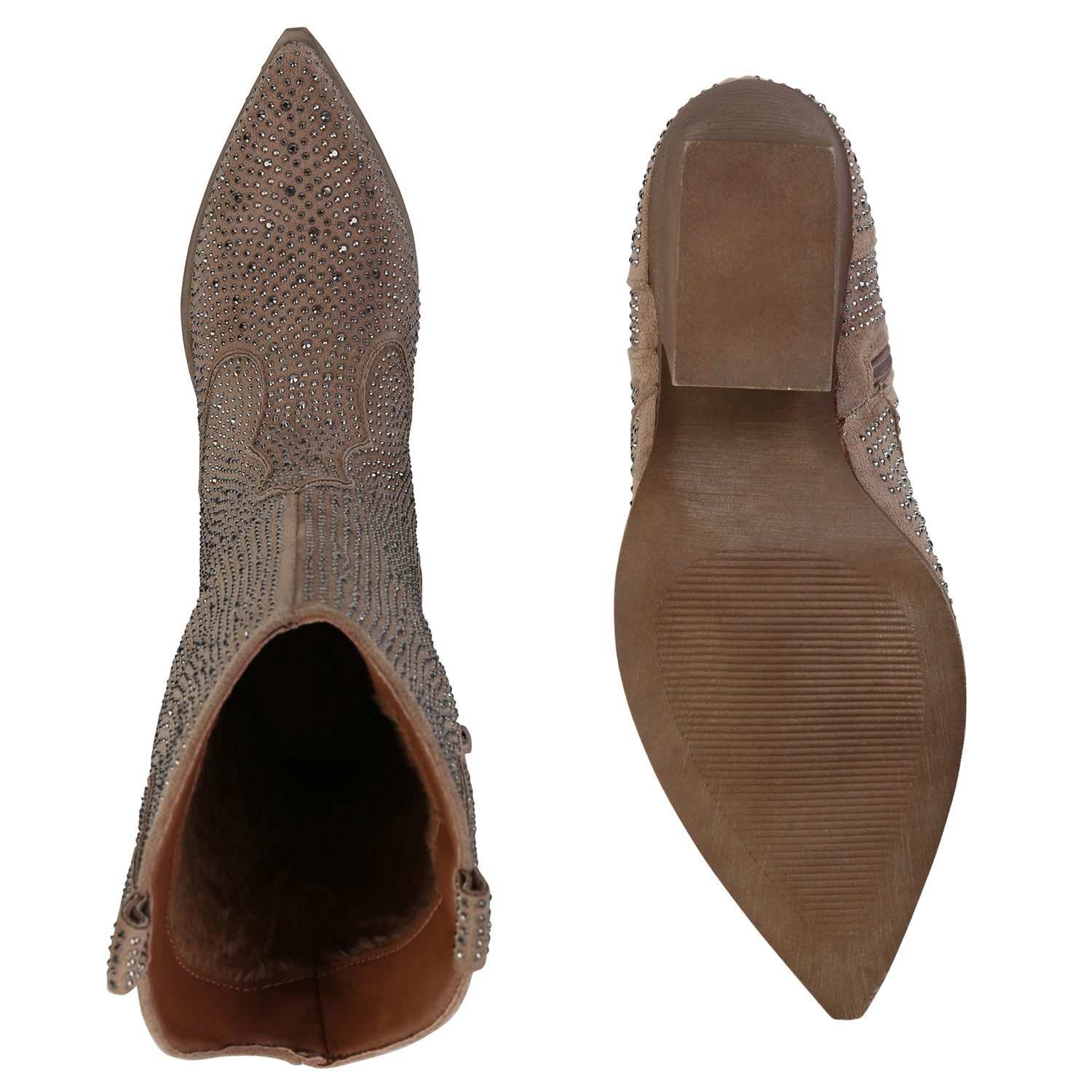 VAN HILL 841327 Cowboystiefel Damen Leicht Gefütterte Cowboystiefel Stiefel günstig online kaufen