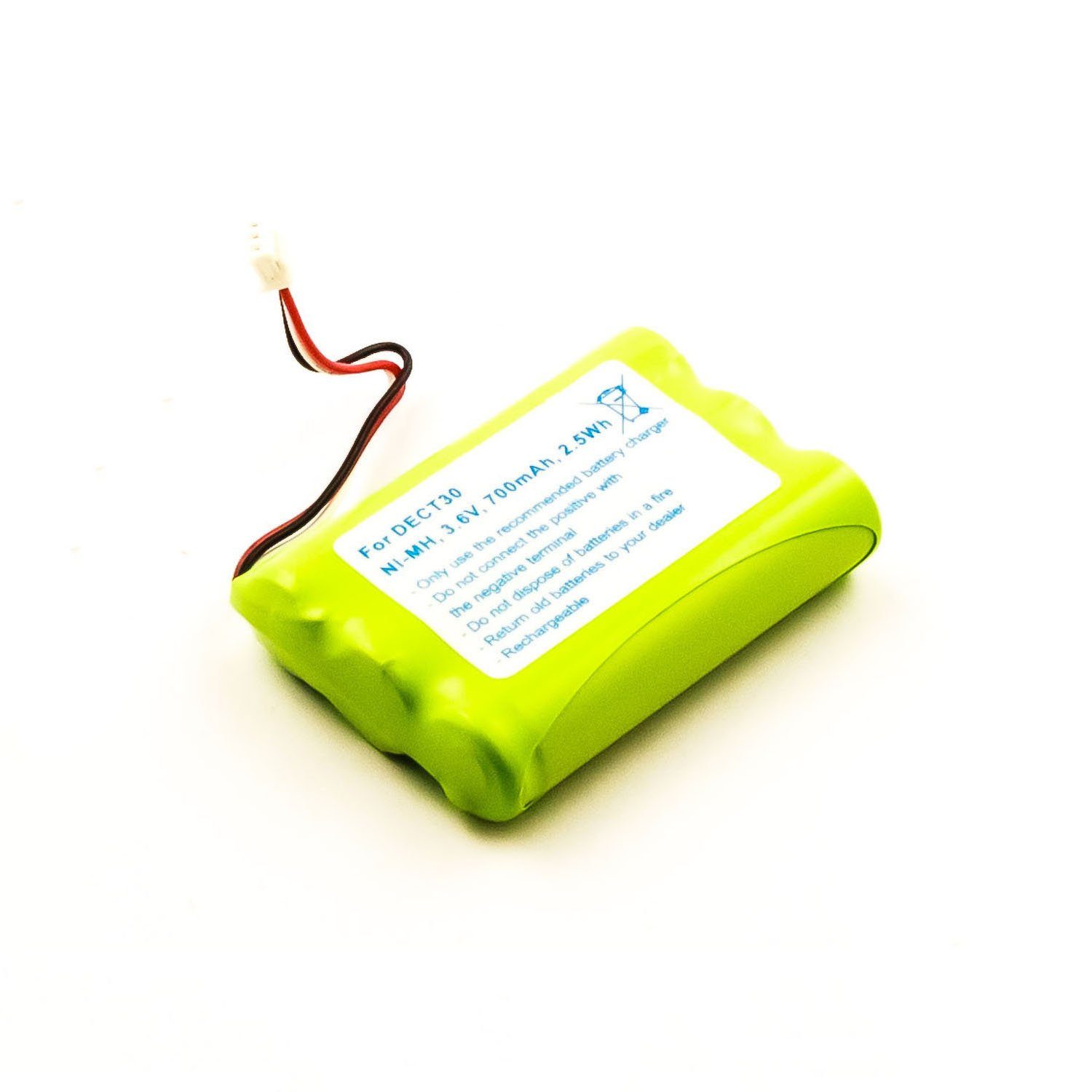 MobiloTec Akku kompatibel mit AGFEO DECT 30 Akkupacks Akku 600 mAh