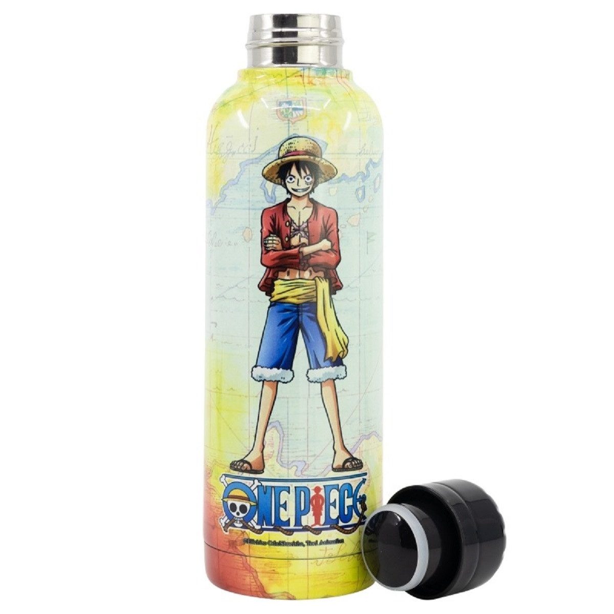 One Piece Anime Trinkflasche Isolierte Edelstahl Thermotrinkflasche 515 ml, Edelstahl