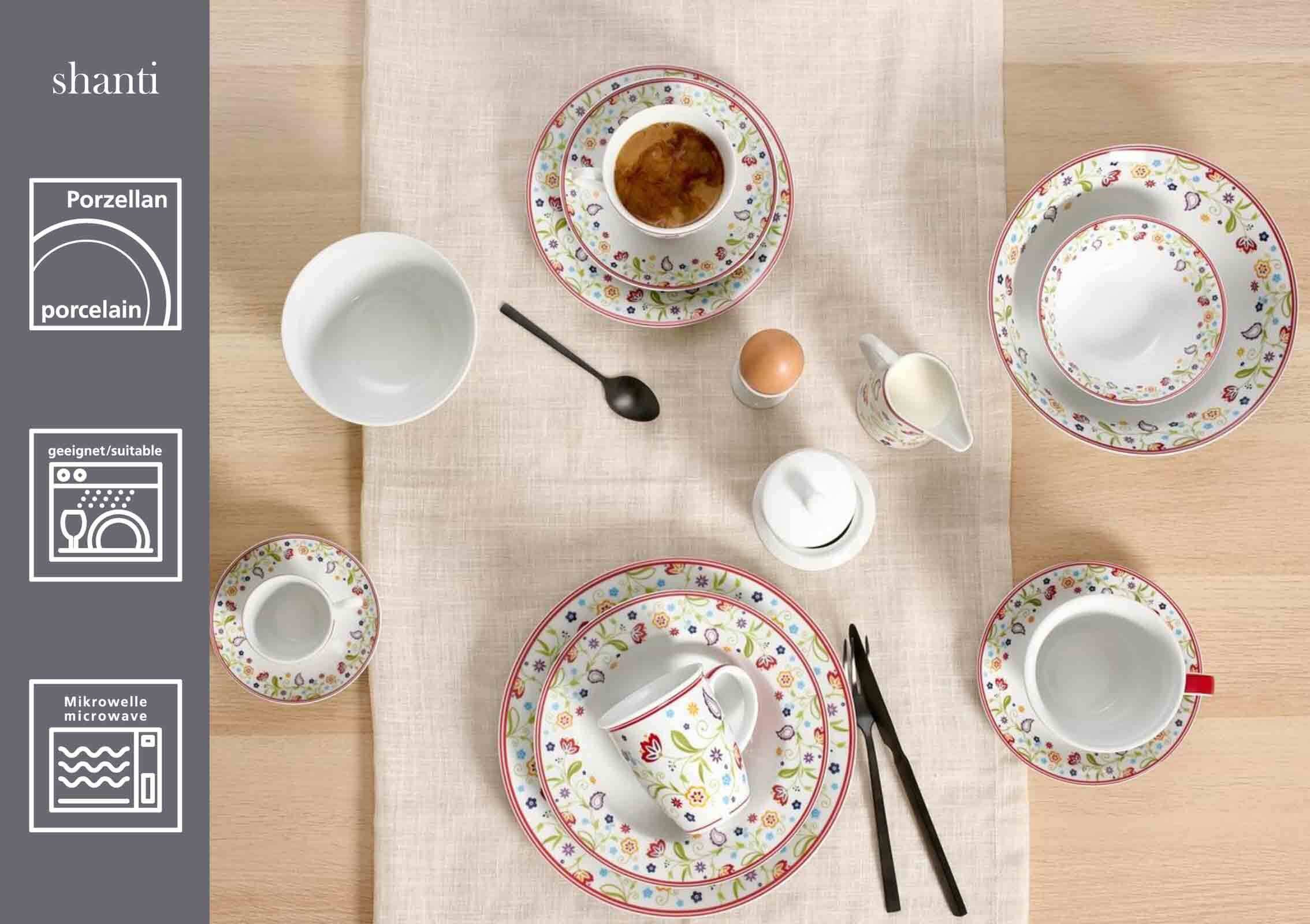 Ritzenhoff & Breker Schale Shanti Müslischalen ø 14 cm 3er Set, Porzellan, (3x Schale, 3-tlg)