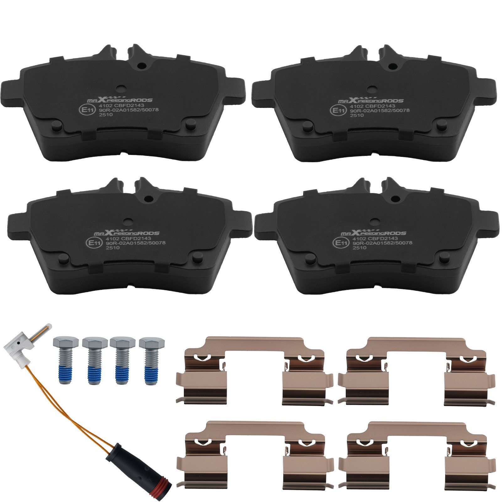 maXpeedingrods Bremsbelag, 4x Bremsbeläge Vorne For Mercedes-Benz A-Klasse W169 B-Klasse W245