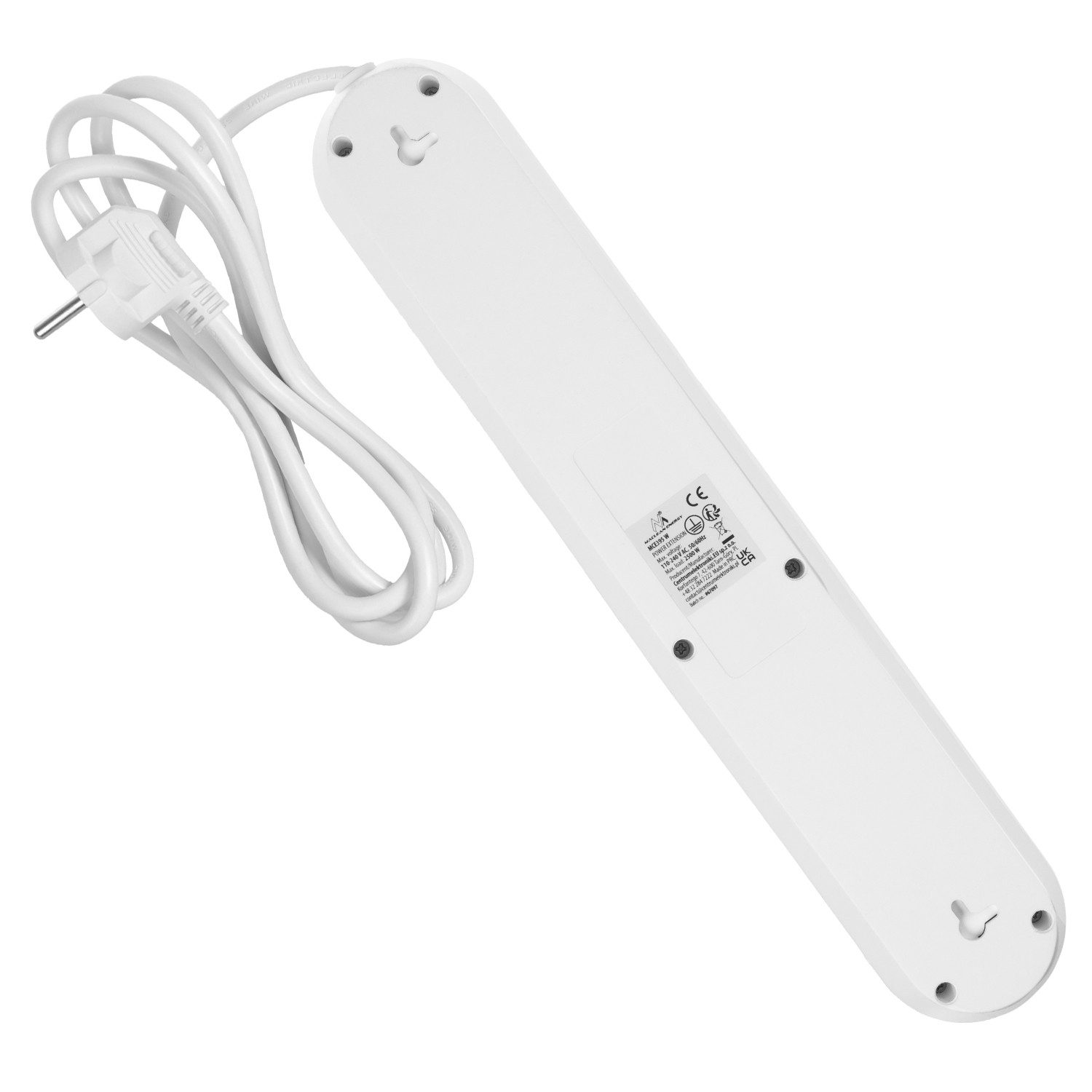 Maclean MCE395 5 Steckdosen 2500W 3xUSB Steckdosenleiste 5-fach (Kabellänge 1.5 m), 110-240V AC 50/60Hz, 2,1A max 2500W, 1,5m – Bild 5 von 5