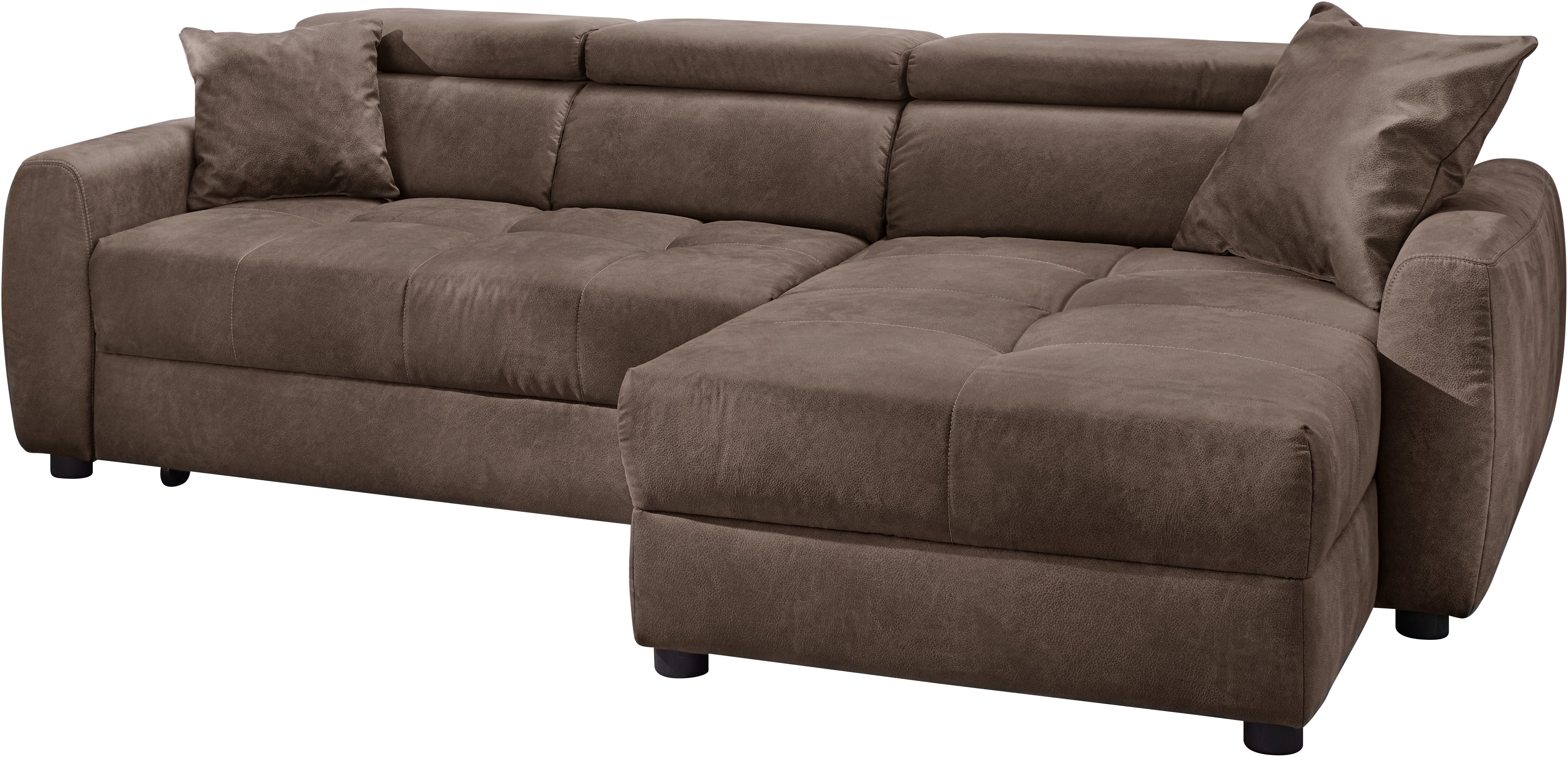 Jockenhöfer Gruppe Ecksofa Move, L-Form, B: 270cm, mit 60 cm elektrischer Sitztiefenverstellung, 140kg Belastbarkeit je Sitz, verstellbaren Kopfstützen & Zierkissen