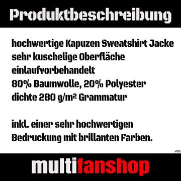 multifanshop Kapuzensweatjacke Deutschland - Brust & Seite - Pullover