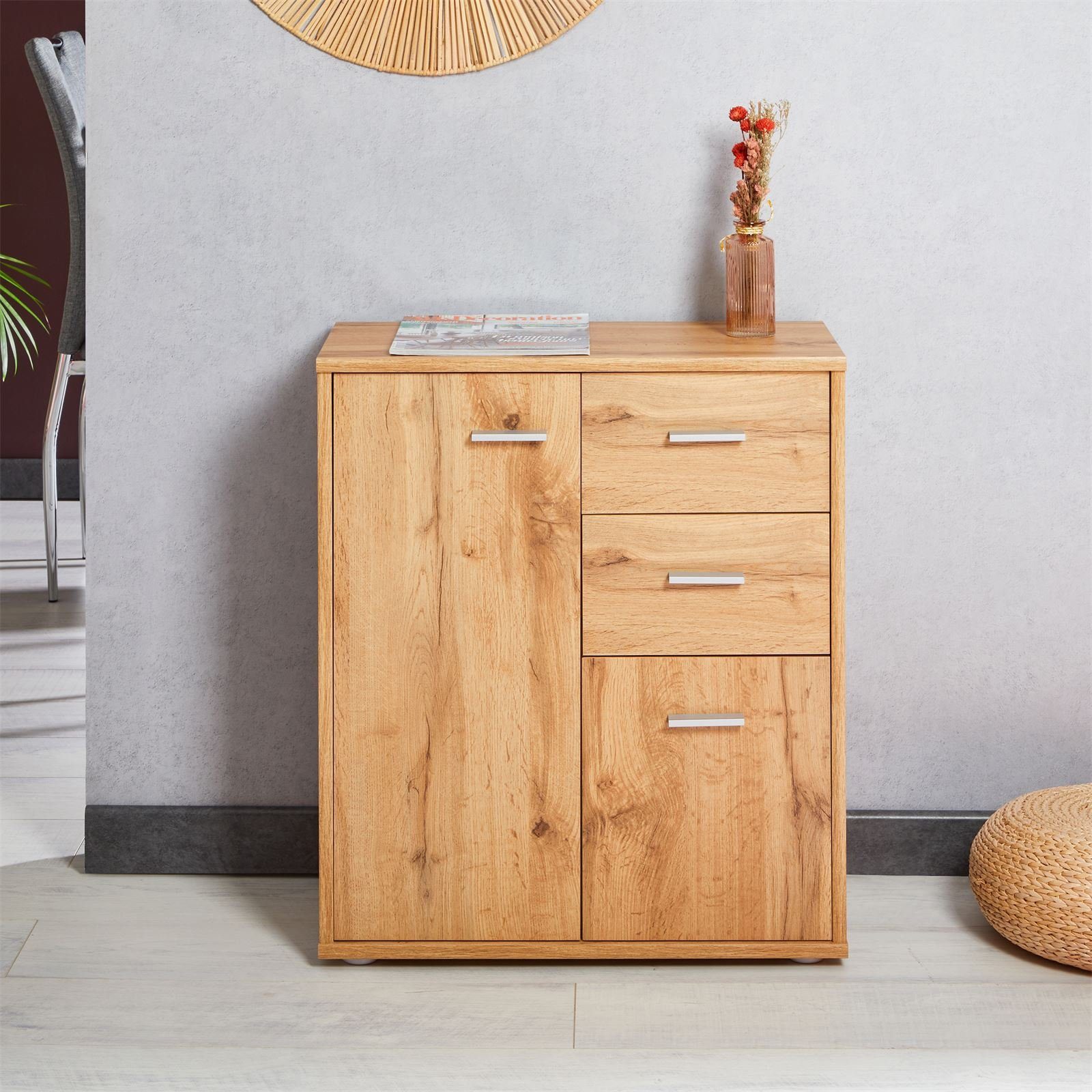 CARO-Möbel Highboard LOCARNO, Kommode Highboard Mehrzweckschrank Büro Beist günstig online kaufen